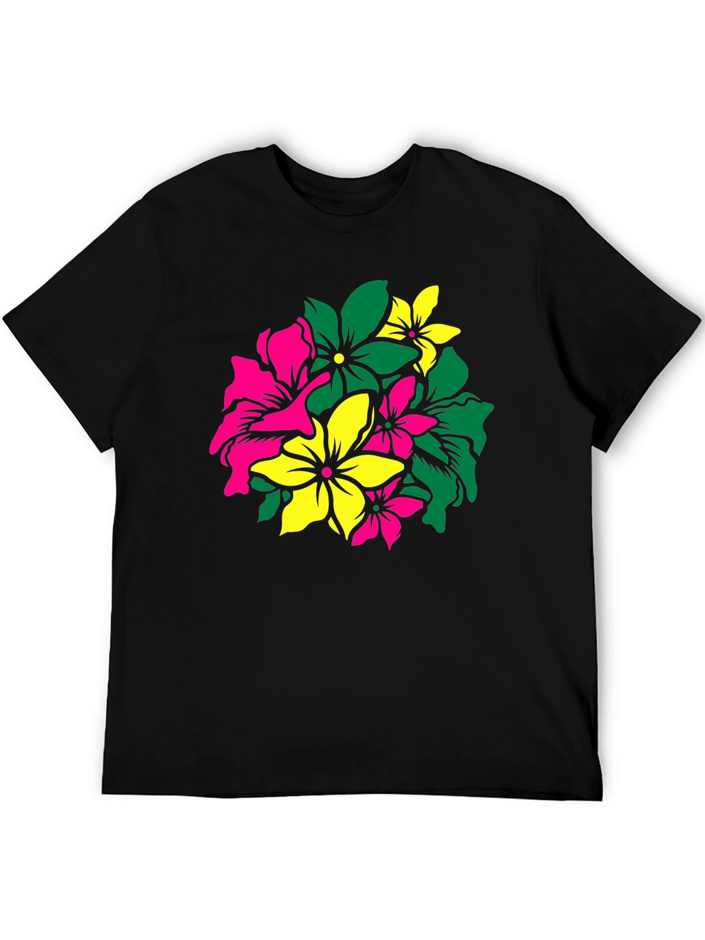 Floral Graphic Tee - Vivid Flower Design