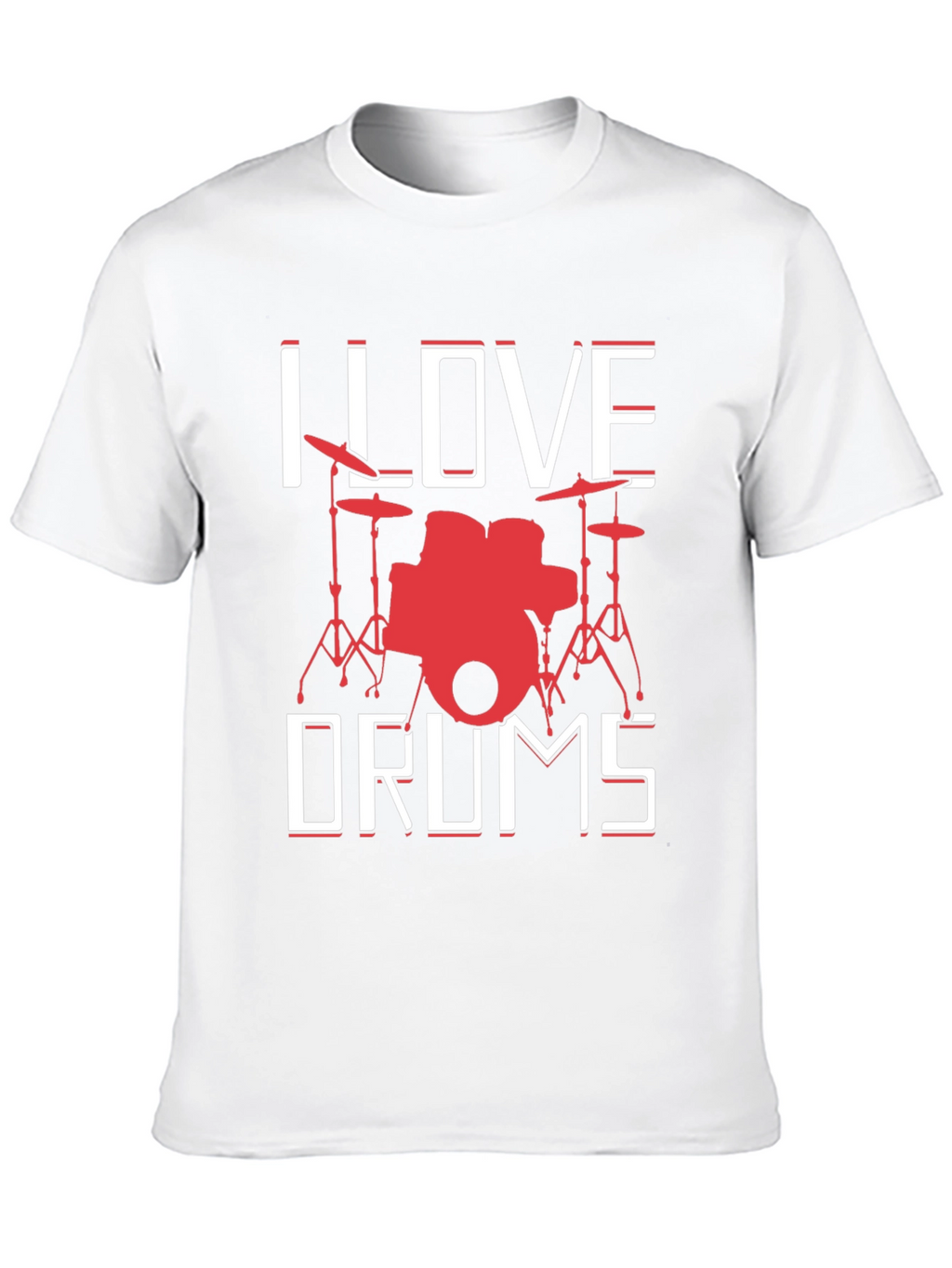 I Love Drums Graphic Tee - Music Lover T-Shirt