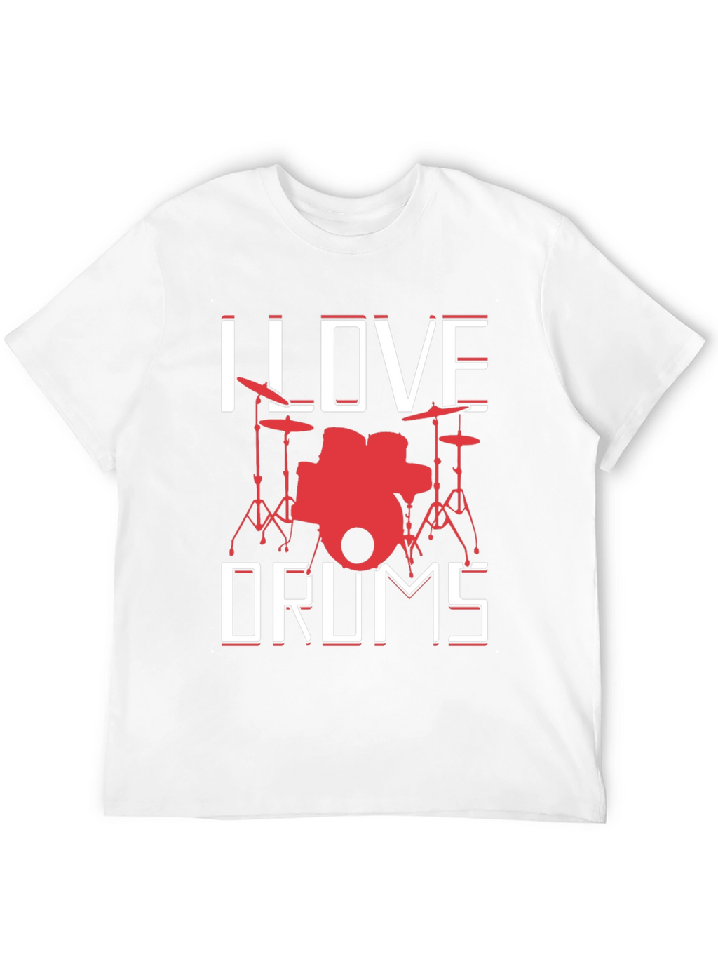 I Love Drums Graphic Tee - Music Lover T-Shirt