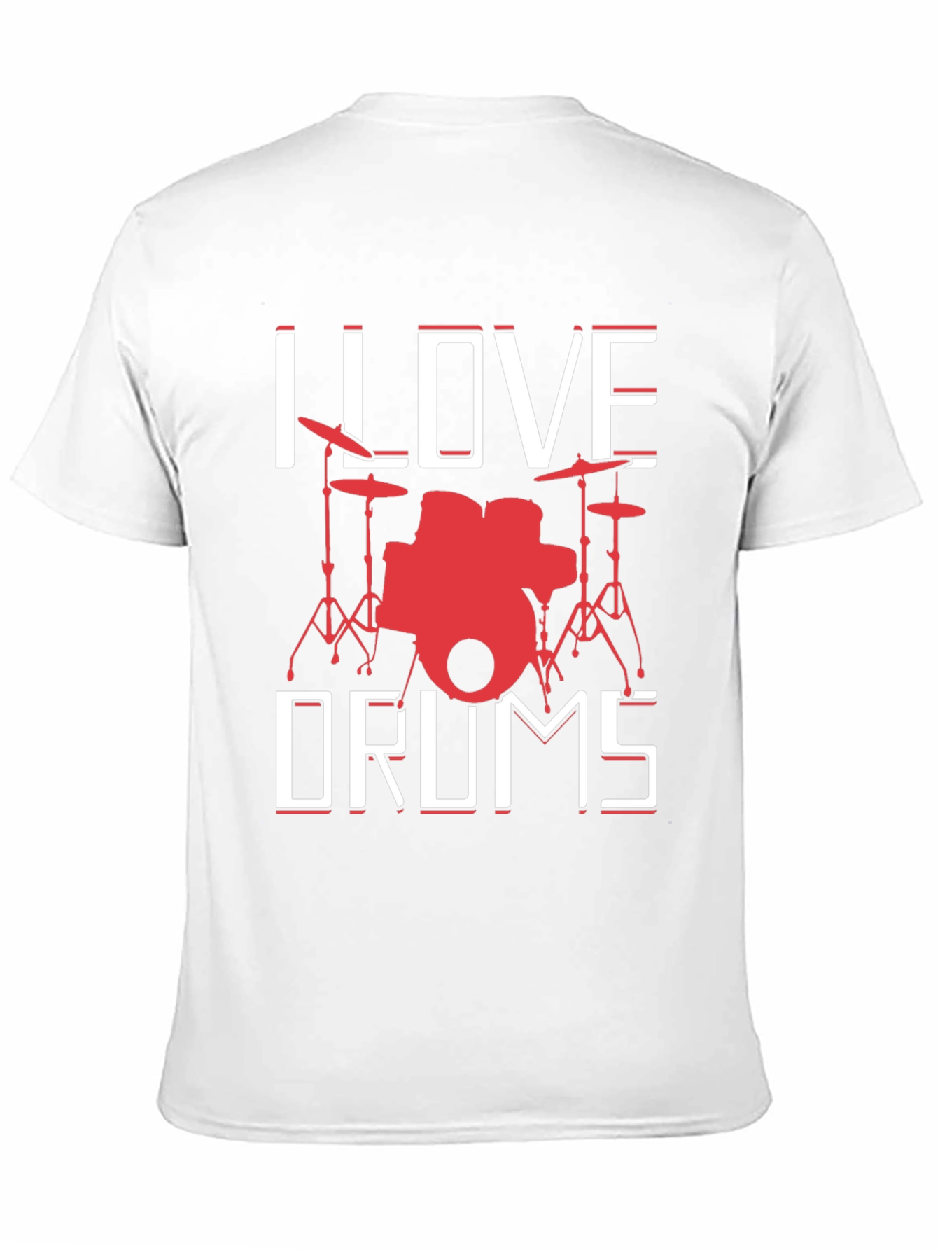 I Love Drums Graphic Tee - Music Lover T-Shirt