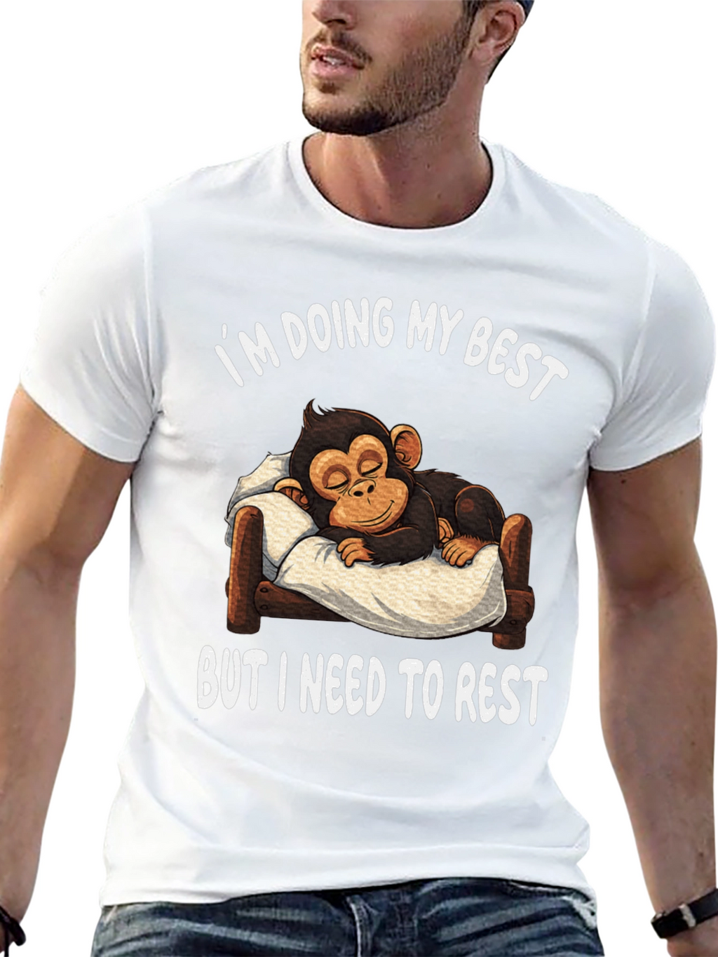 Funny Monkey I Need to Rest T-Shirt