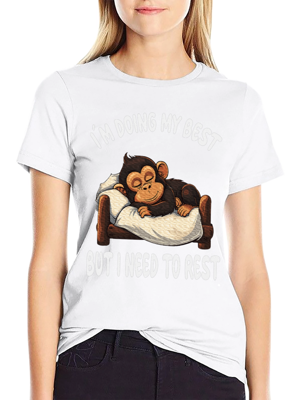 Funny Monkey I Need to Rest T-Shirt