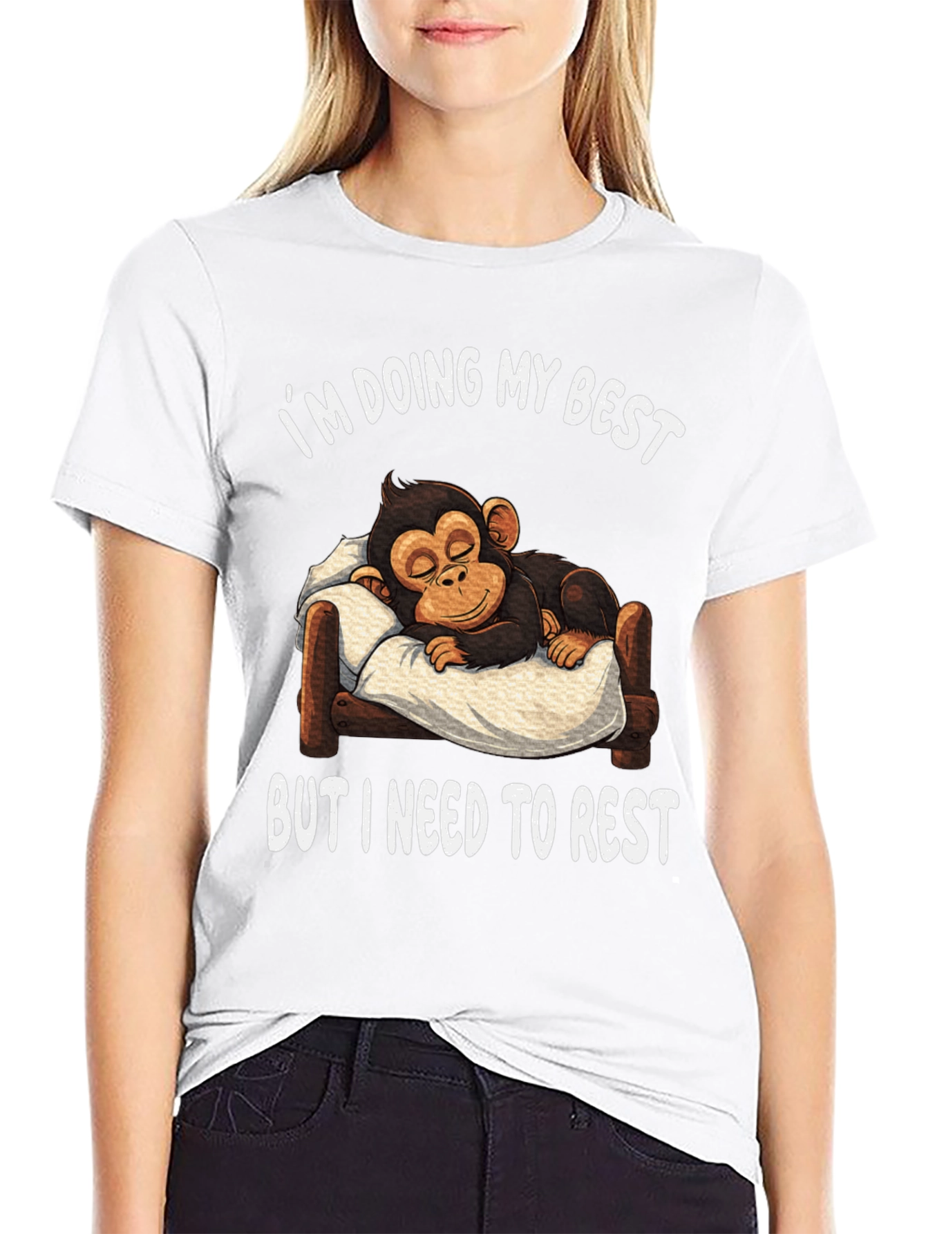 Funny Monkey I Need to Rest T-Shirt