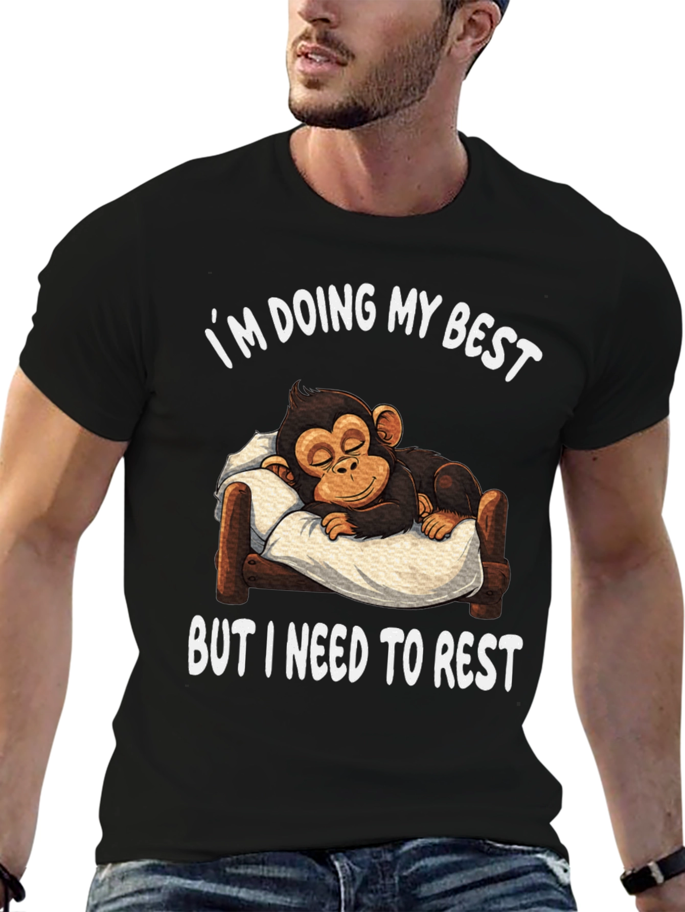 Funny Monkey I Need to Rest T-Shirt