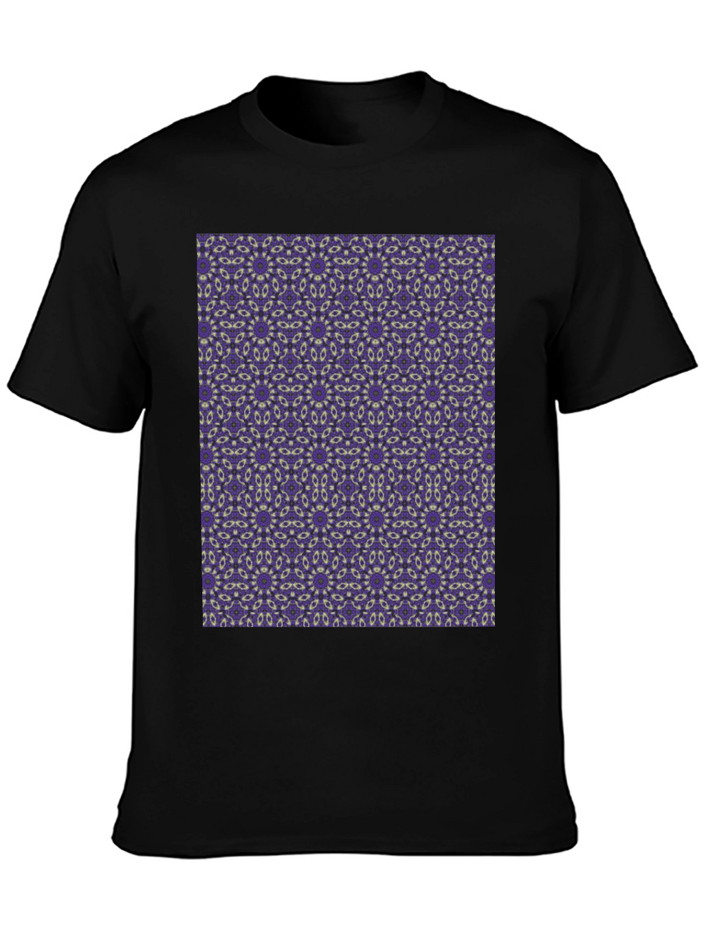 Patterned Black T-Shirt