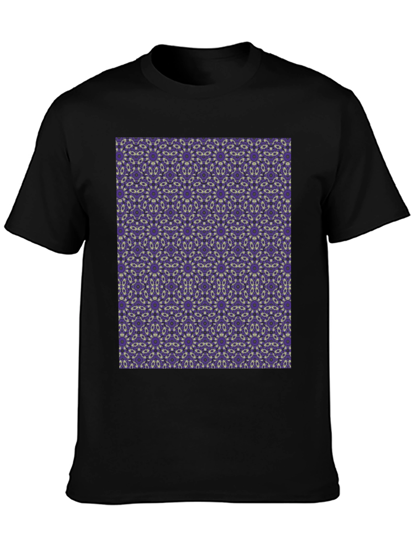 Patterned Black T-Shirt