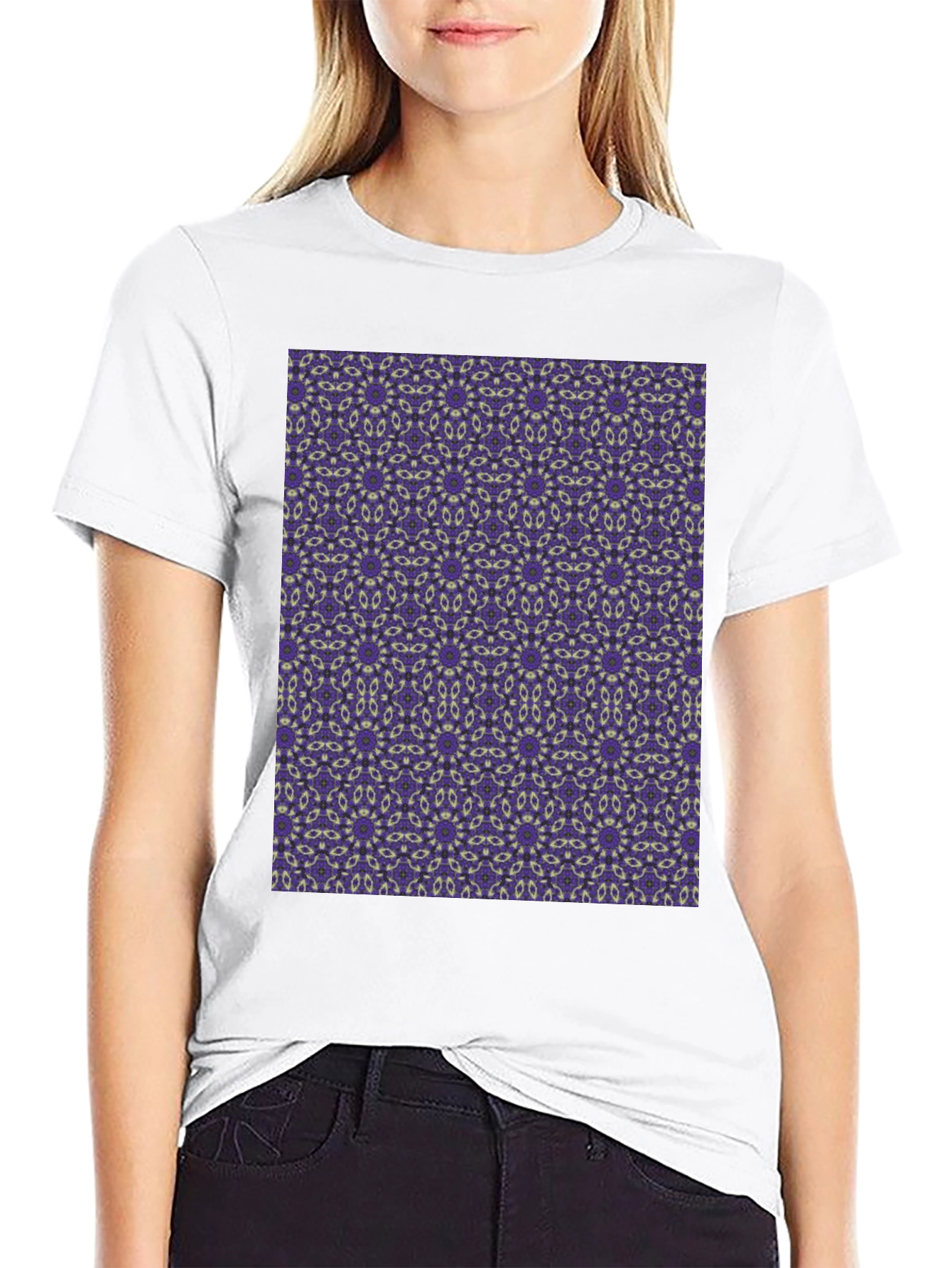 Patterned Black T-Shirt
