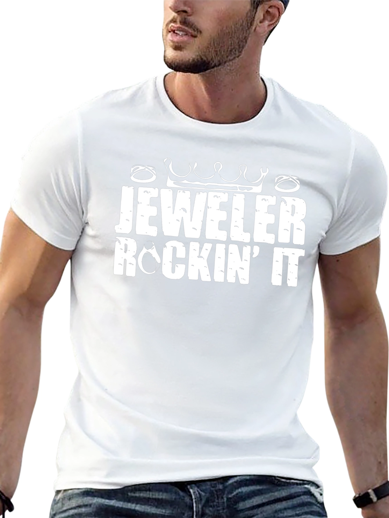 Jeweler Rockin It Graphic Tee - Black Cotton Shirt