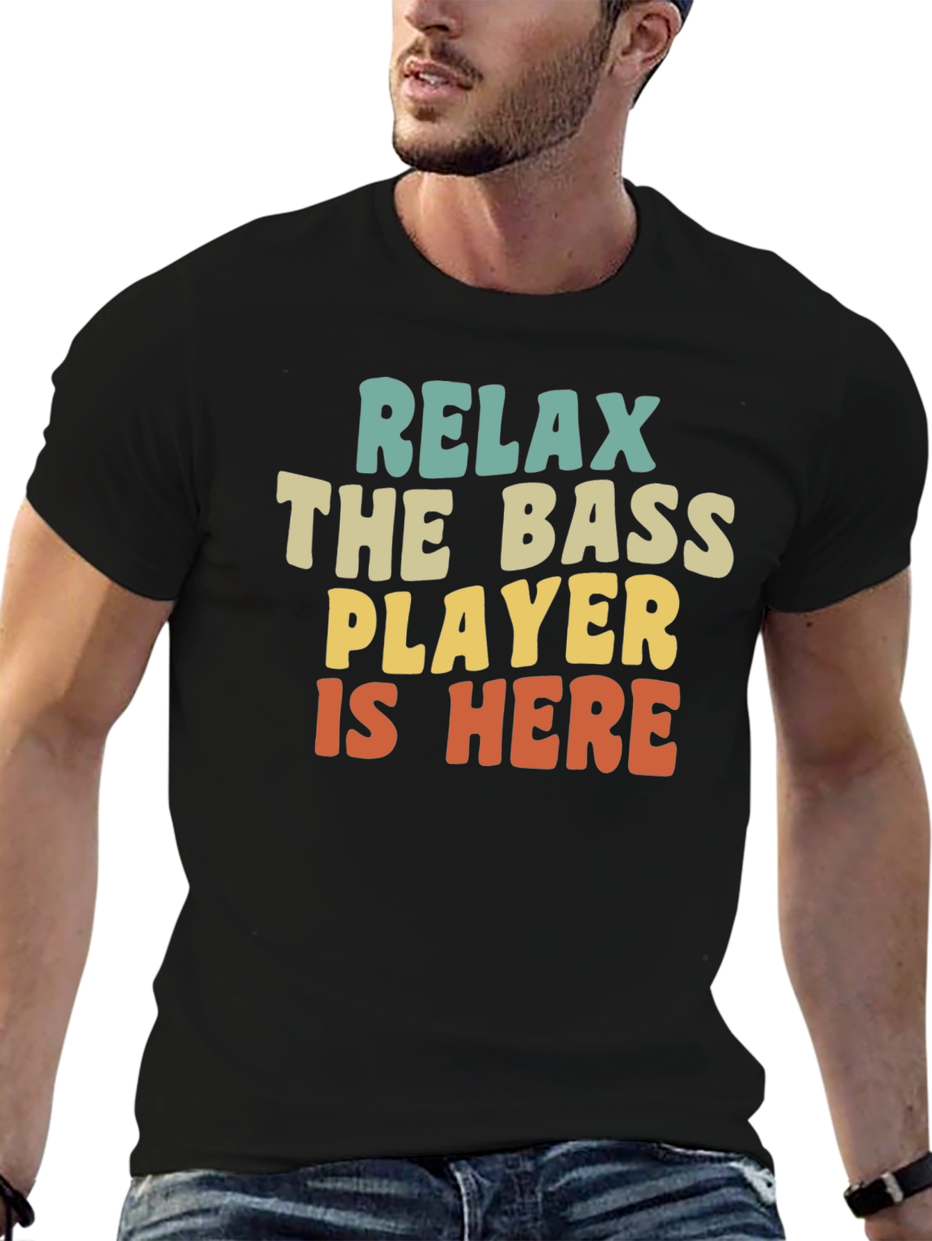 Relax Bass Player Novelty Graphic Tee