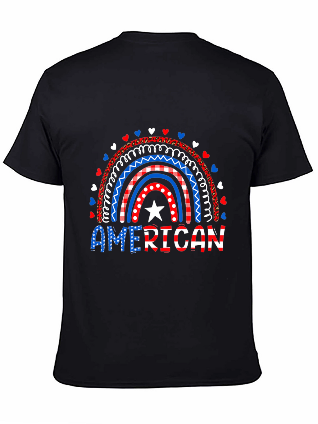 Patriotic American Rainbow Graphic Tee