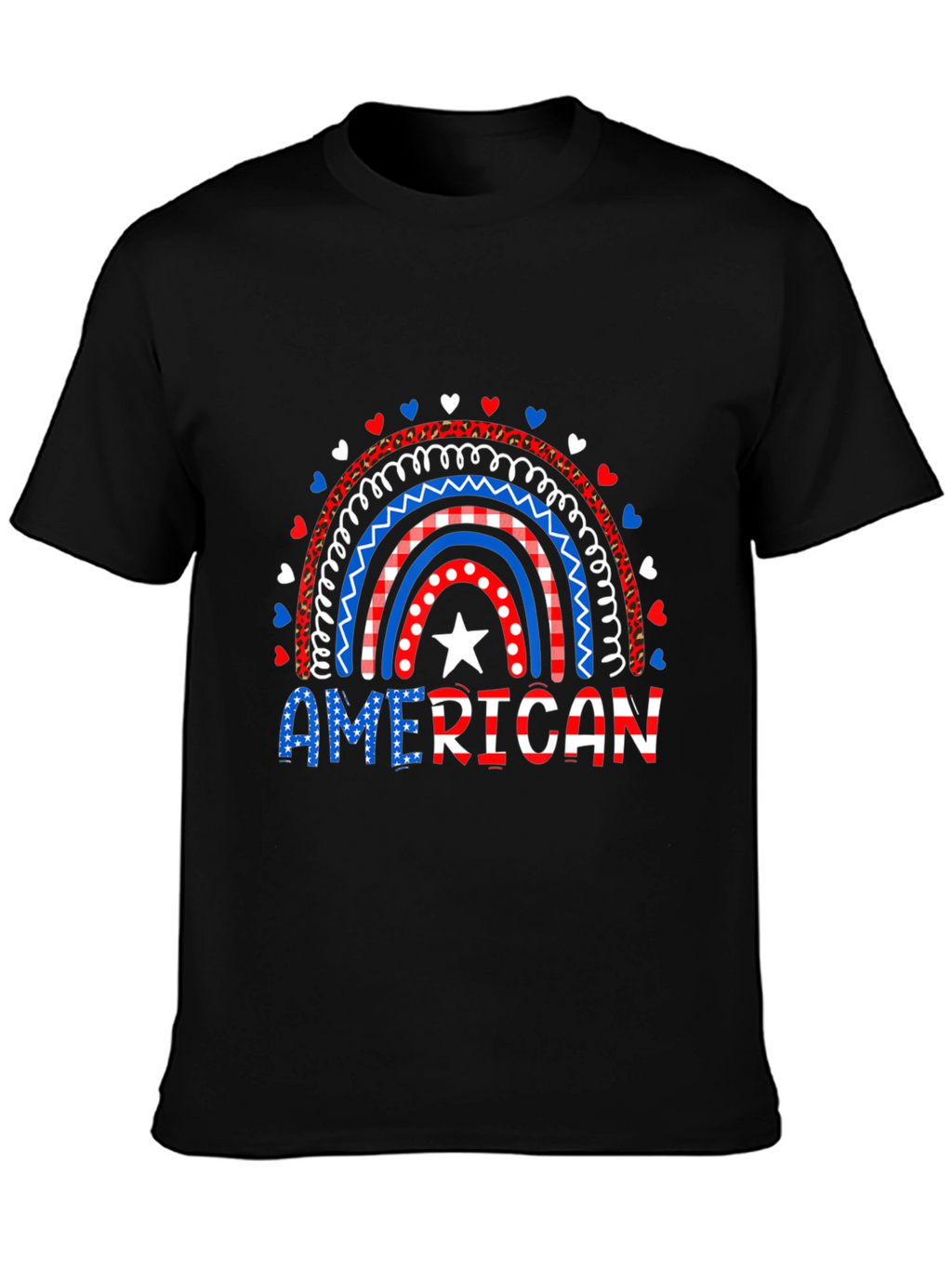 Patriotic American Rainbow Graphic Tee