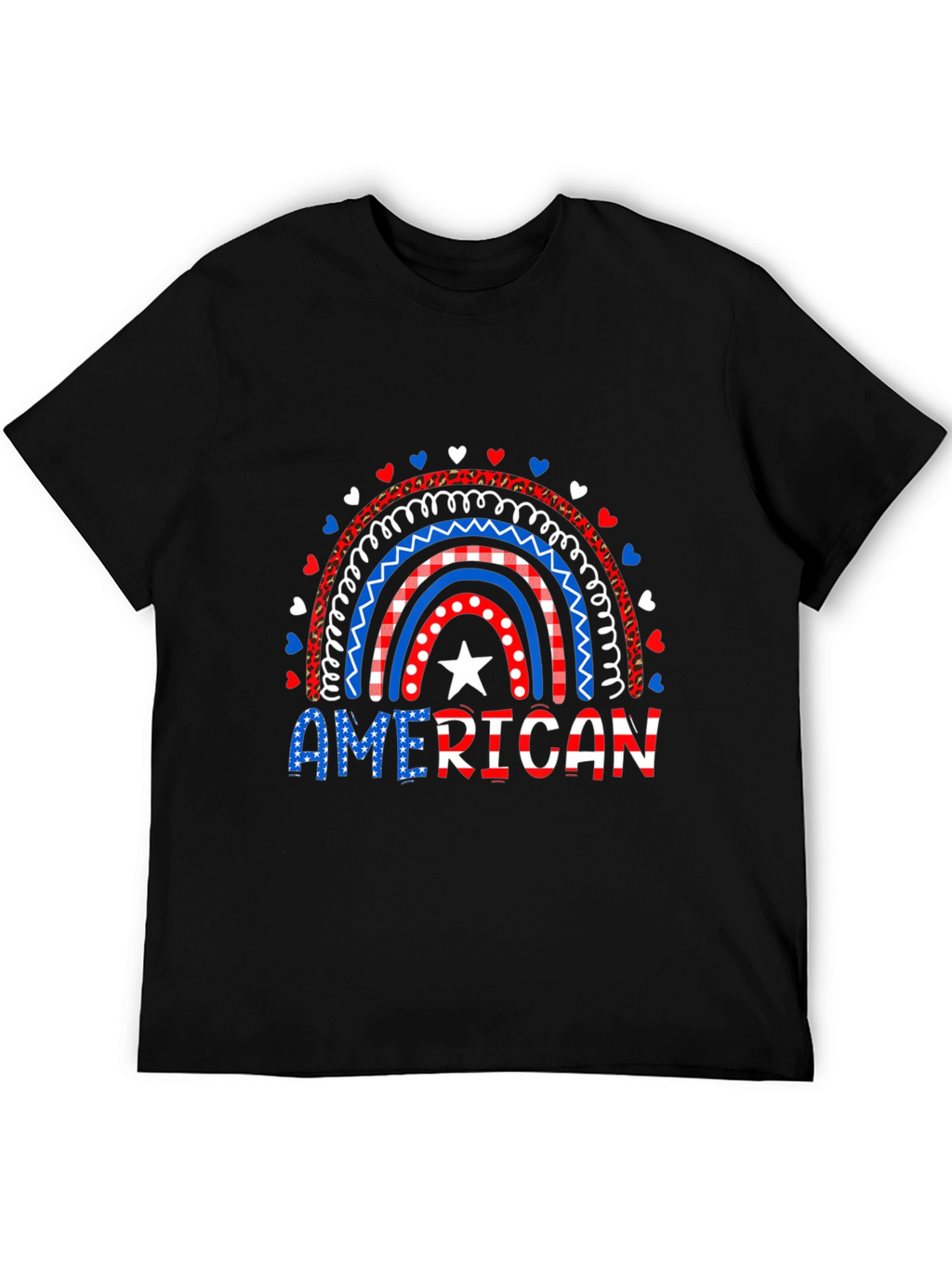 Patriotic American Rainbow Graphic Tee