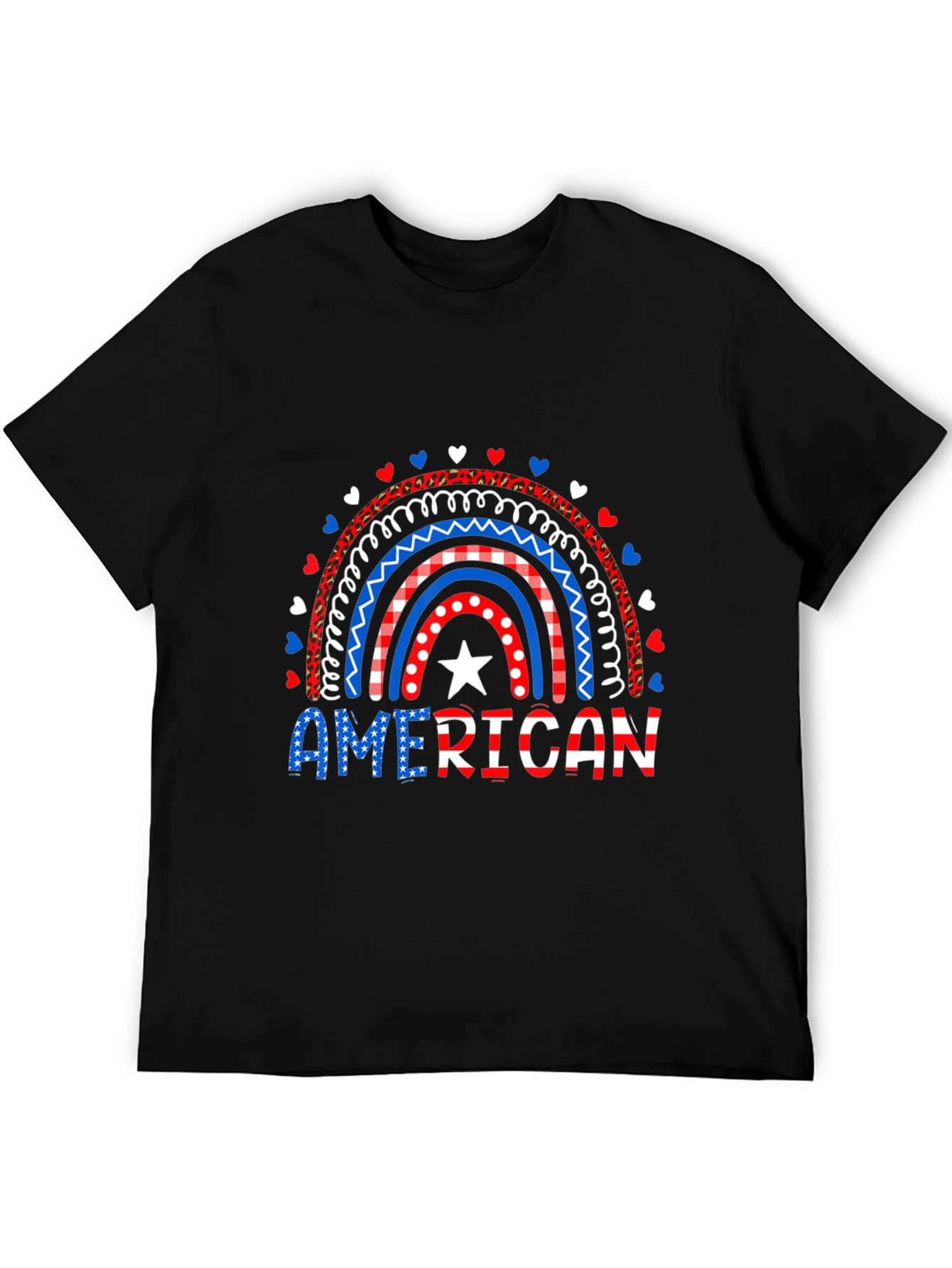 Patriotic American Rainbow Graphic Tee