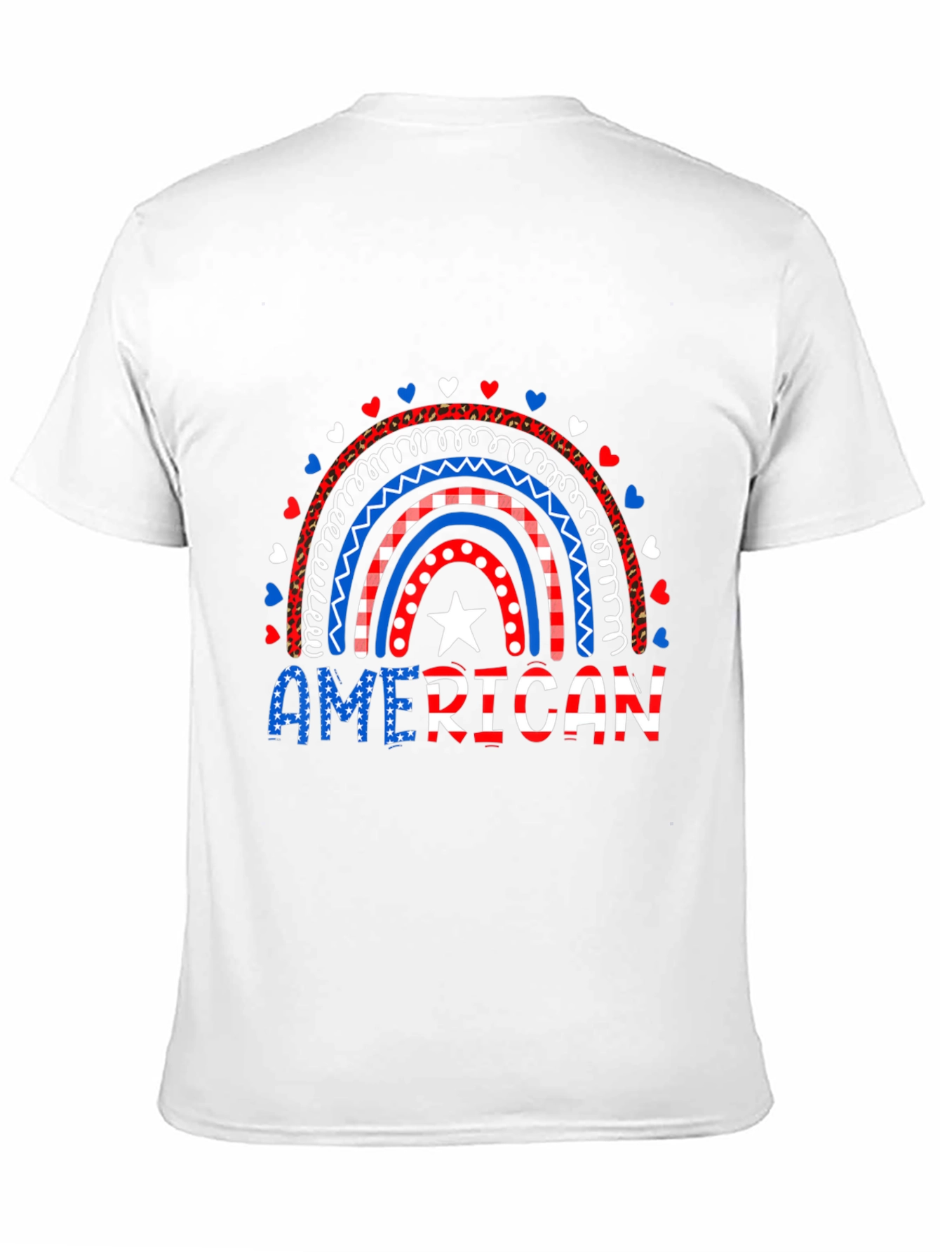 Patriotic American Rainbow Graphic Tee