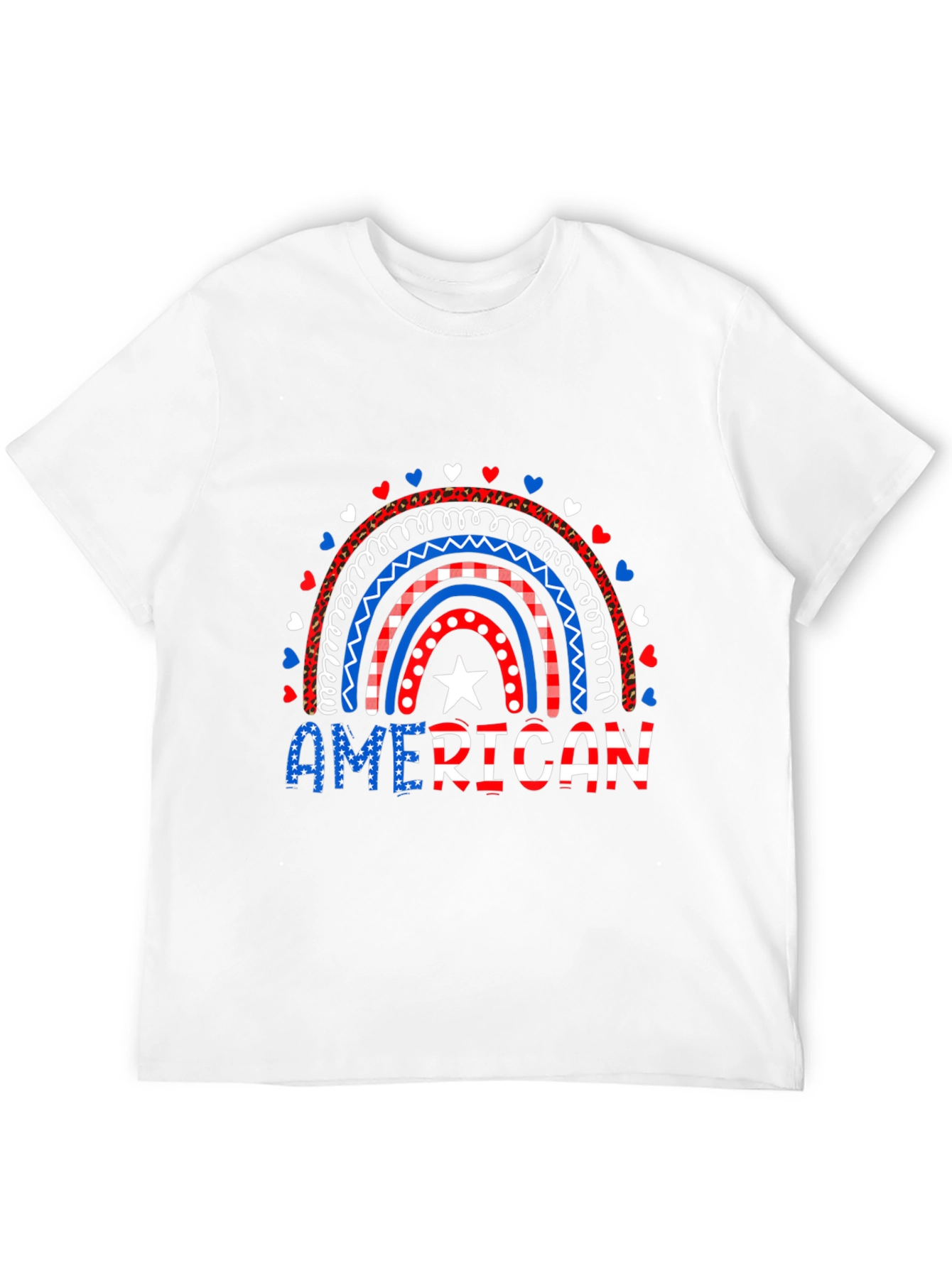 Patriotic American Rainbow Graphic Tee