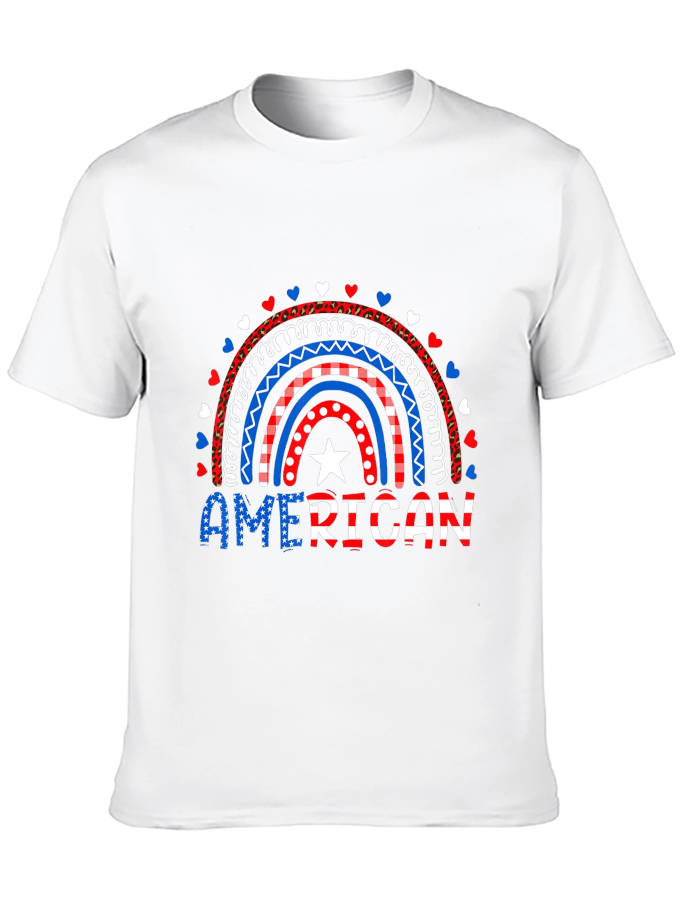 Patriotic American Rainbow Graphic Tee