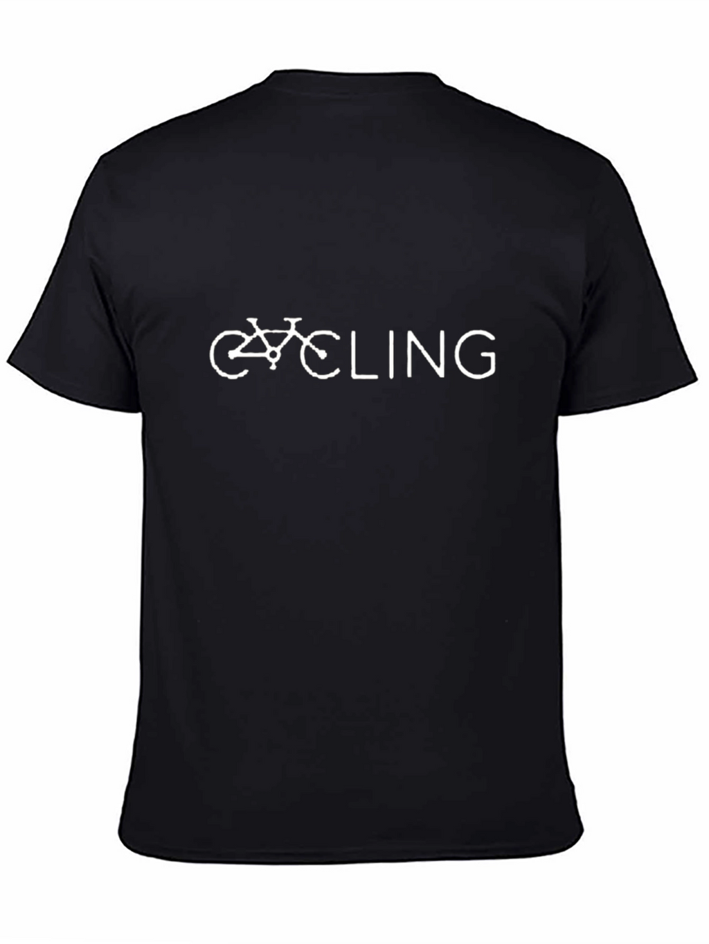 Cycling Graphic Tee - Black Cotton Blend