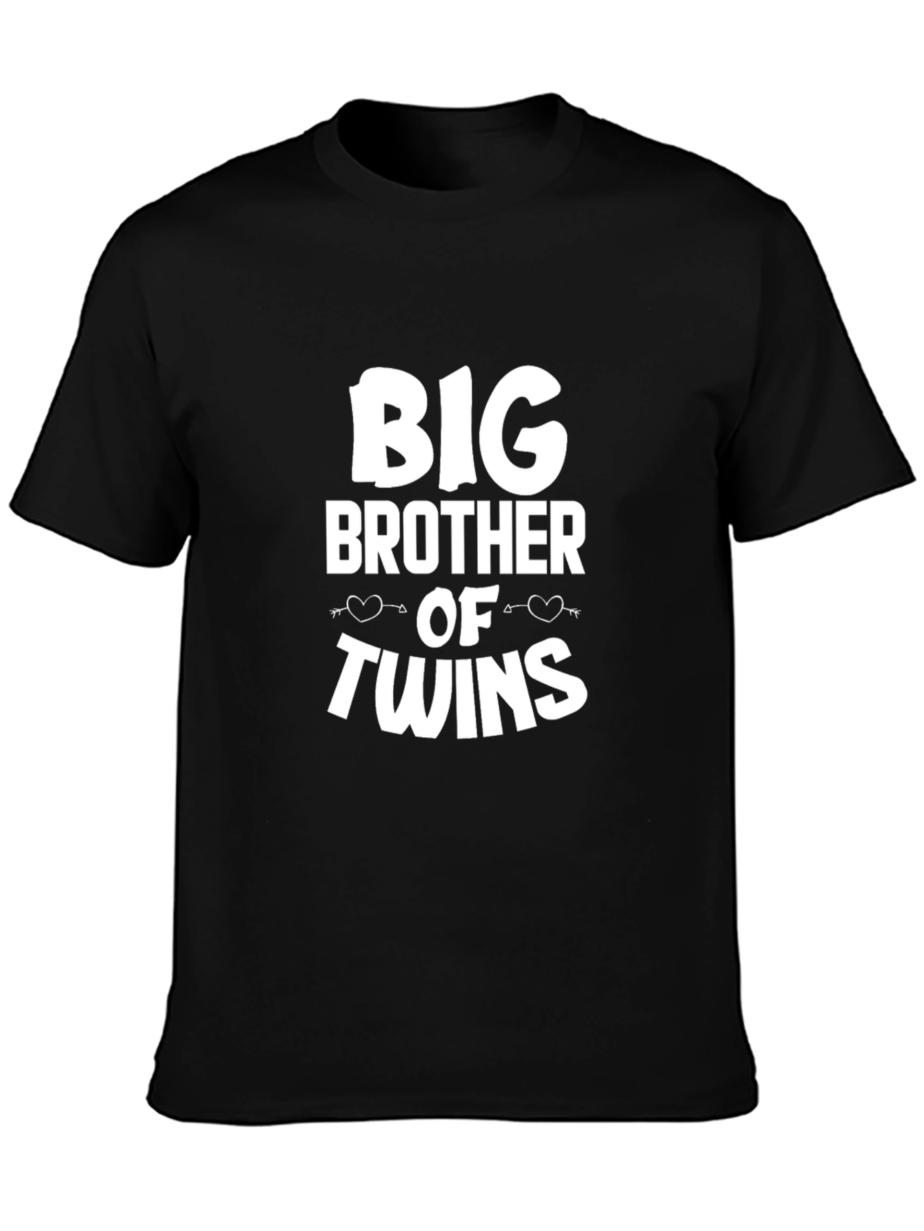 Big Brother of Twins Graphic Tee - Black Cotton T-Shirt