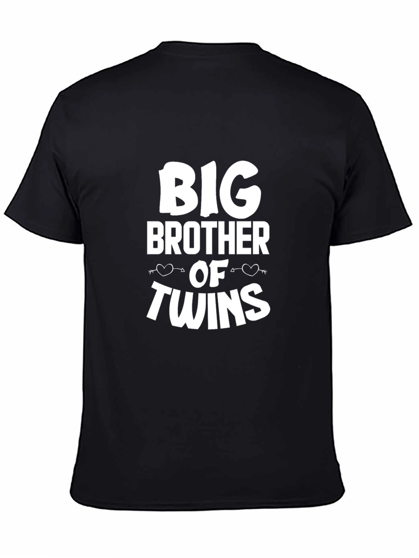 Big Brother of Twins Graphic Tee - Black Cotton T-Shirt