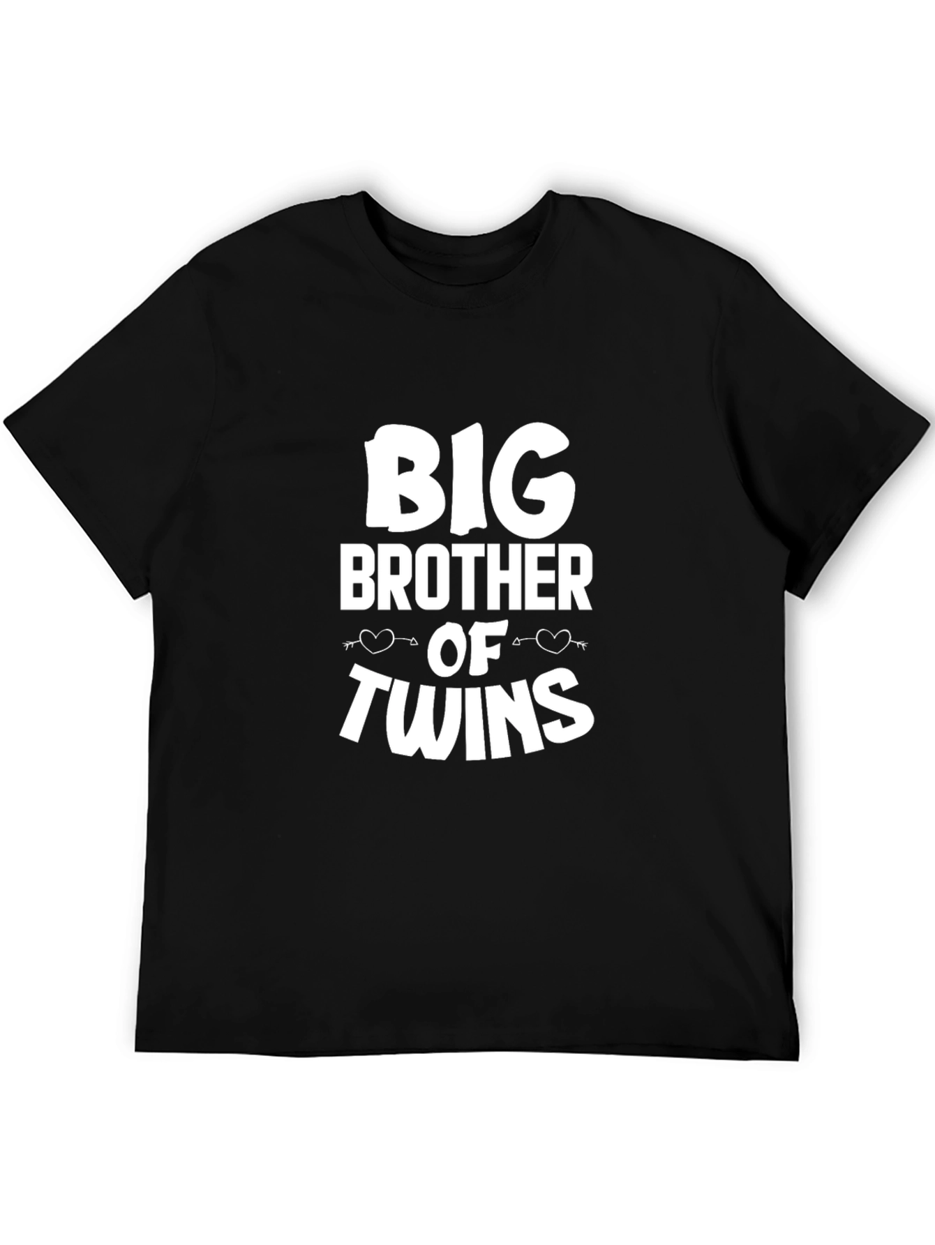 Big Brother of Twins Graphic Tee - Black Cotton T-Shirt