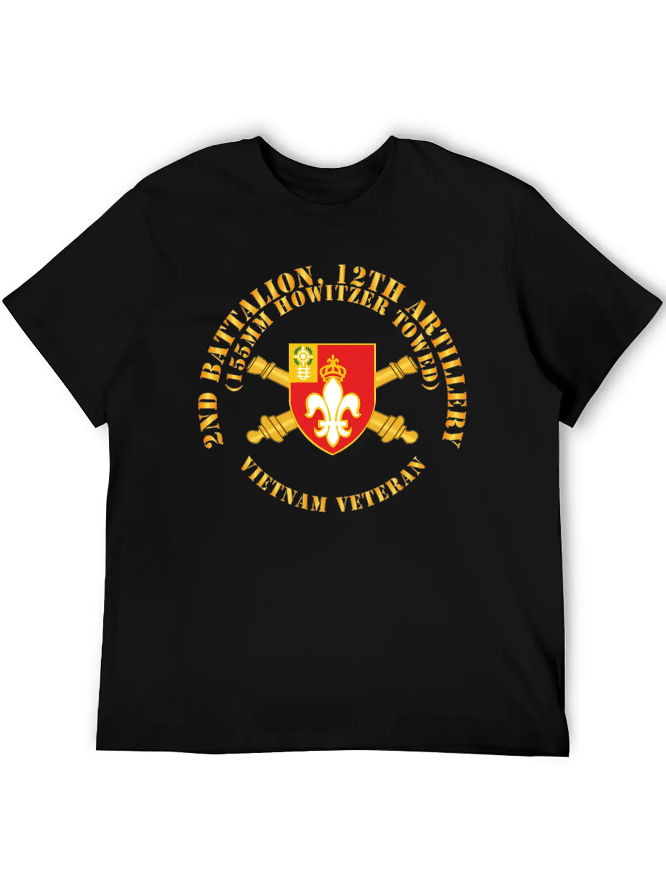 2nd Bn 12th Artillery 155MM Towed Vietnam Vet Unisex Casual T-Shirt – Clean Design For Daily Comfort