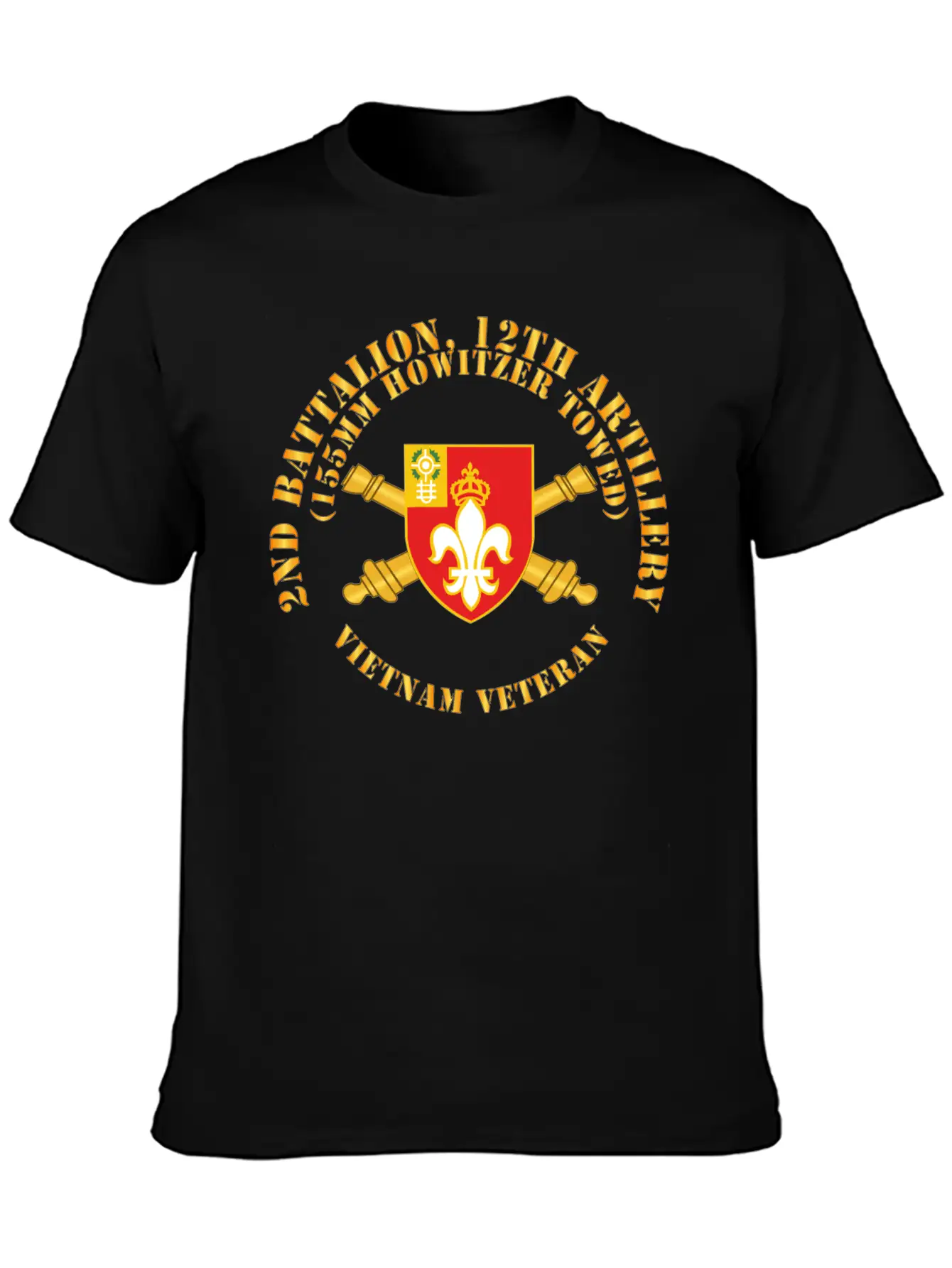 2nd Bn 12th Artillery 155MM Towed Vietnam Vet Unisex Casual T-Shirt – Clean Design For Daily Comfort