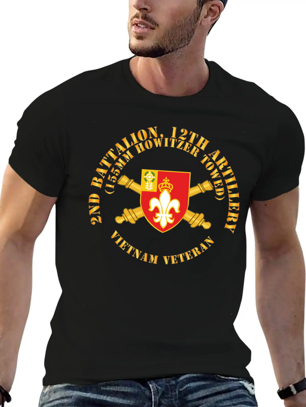 2nd Bn 12th Artillery 155MM Towed Vietnam Vet Unisex Casual T-Shirt – Clean Design For Daily Comfort