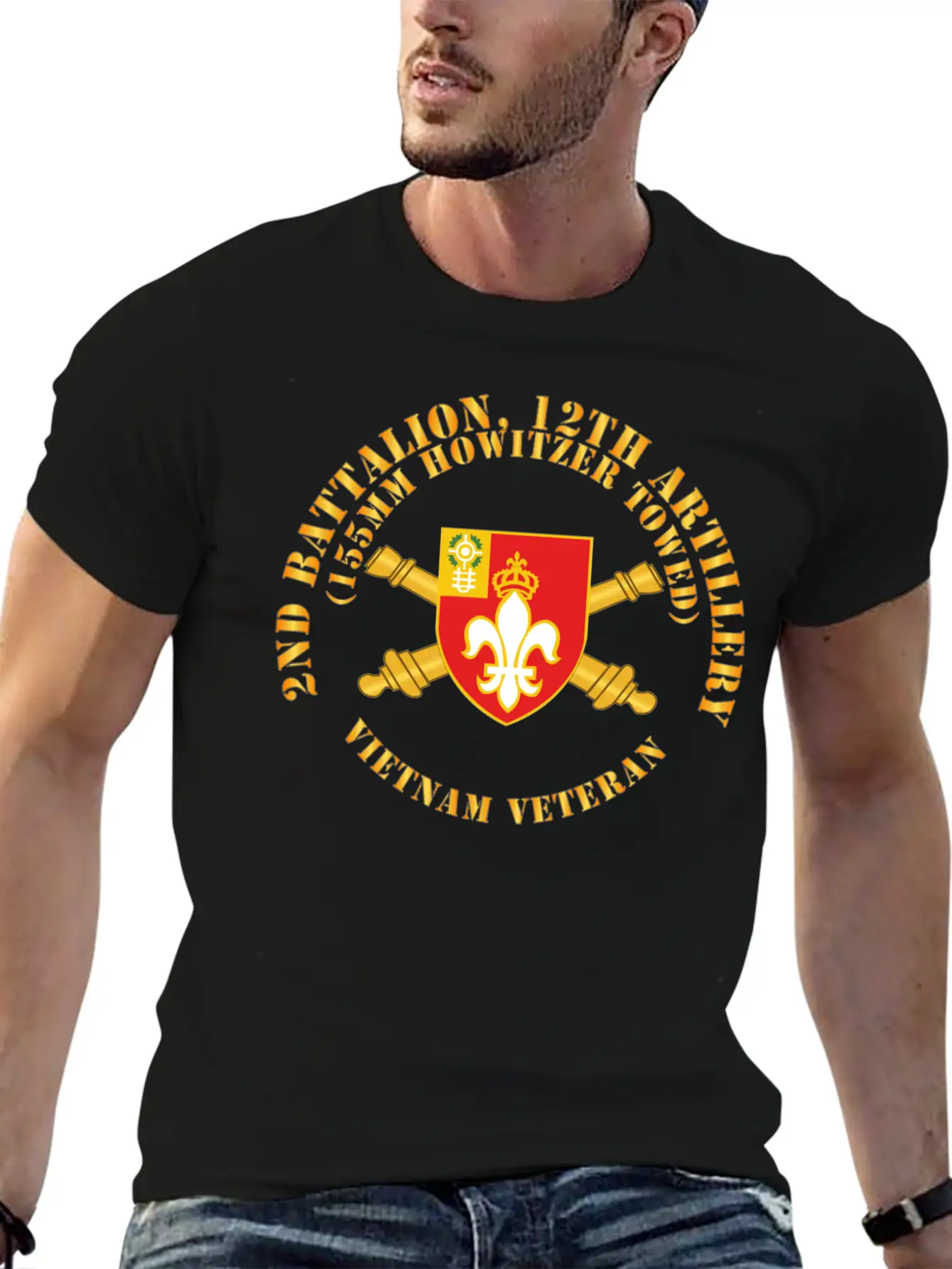 2nd Bn 12th Artillery 155MM Towed Vietnam Vet Unisex Casual T-Shirt – Clean Design For Daily Comfort