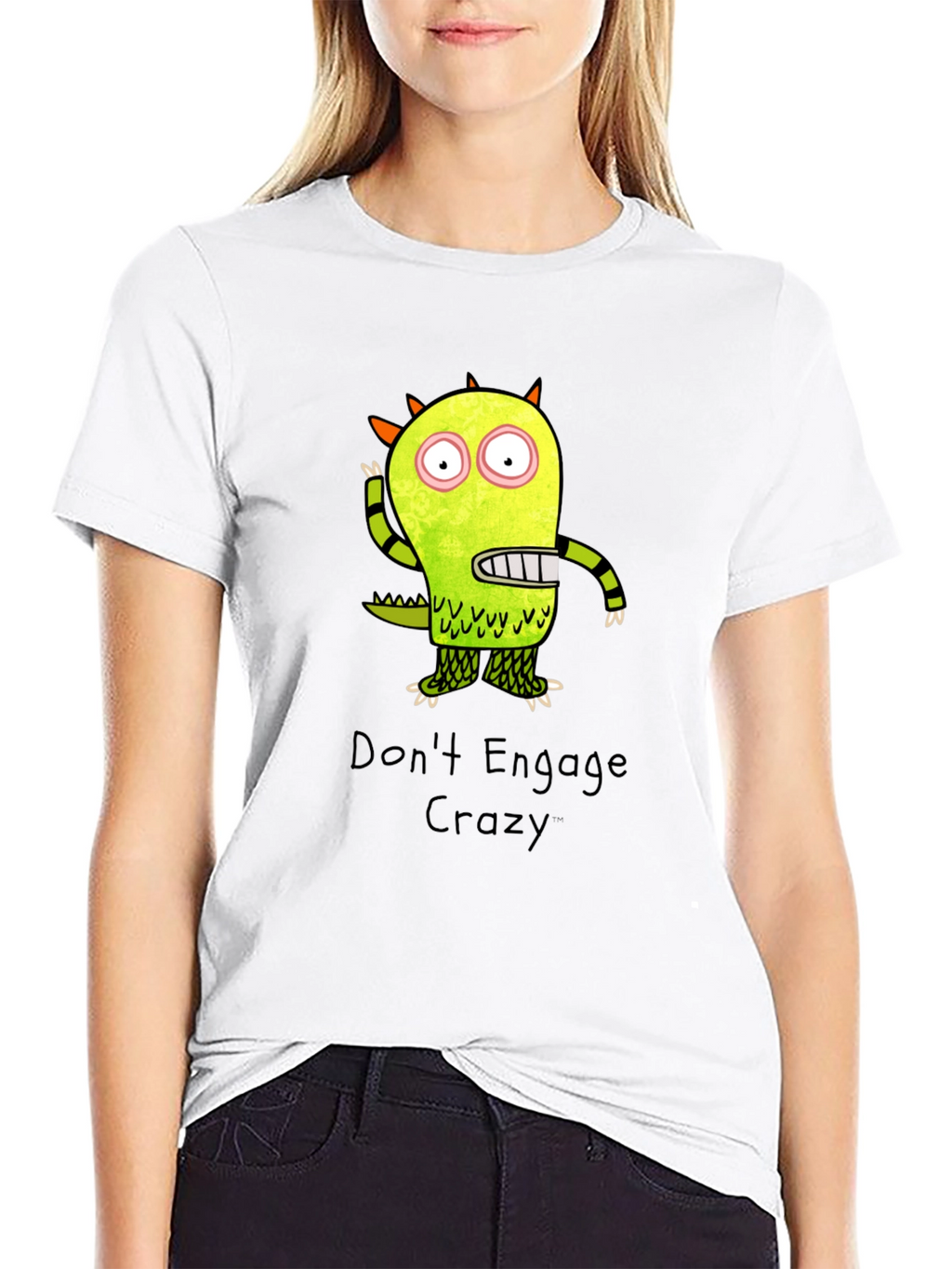 Dont Engage Crazy Monster Graphic T-Shirt