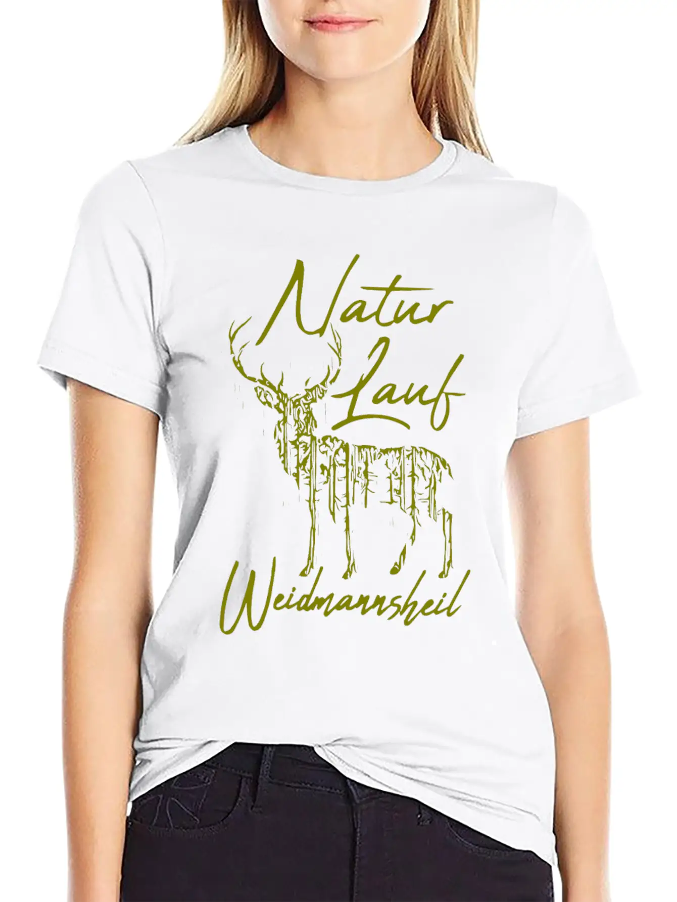 2reborn Natur Lauf Jaeger Weidmannsheil Reh Rehboc Basic Graphic T-Shirt – Daily Comfort In Soft Cotton