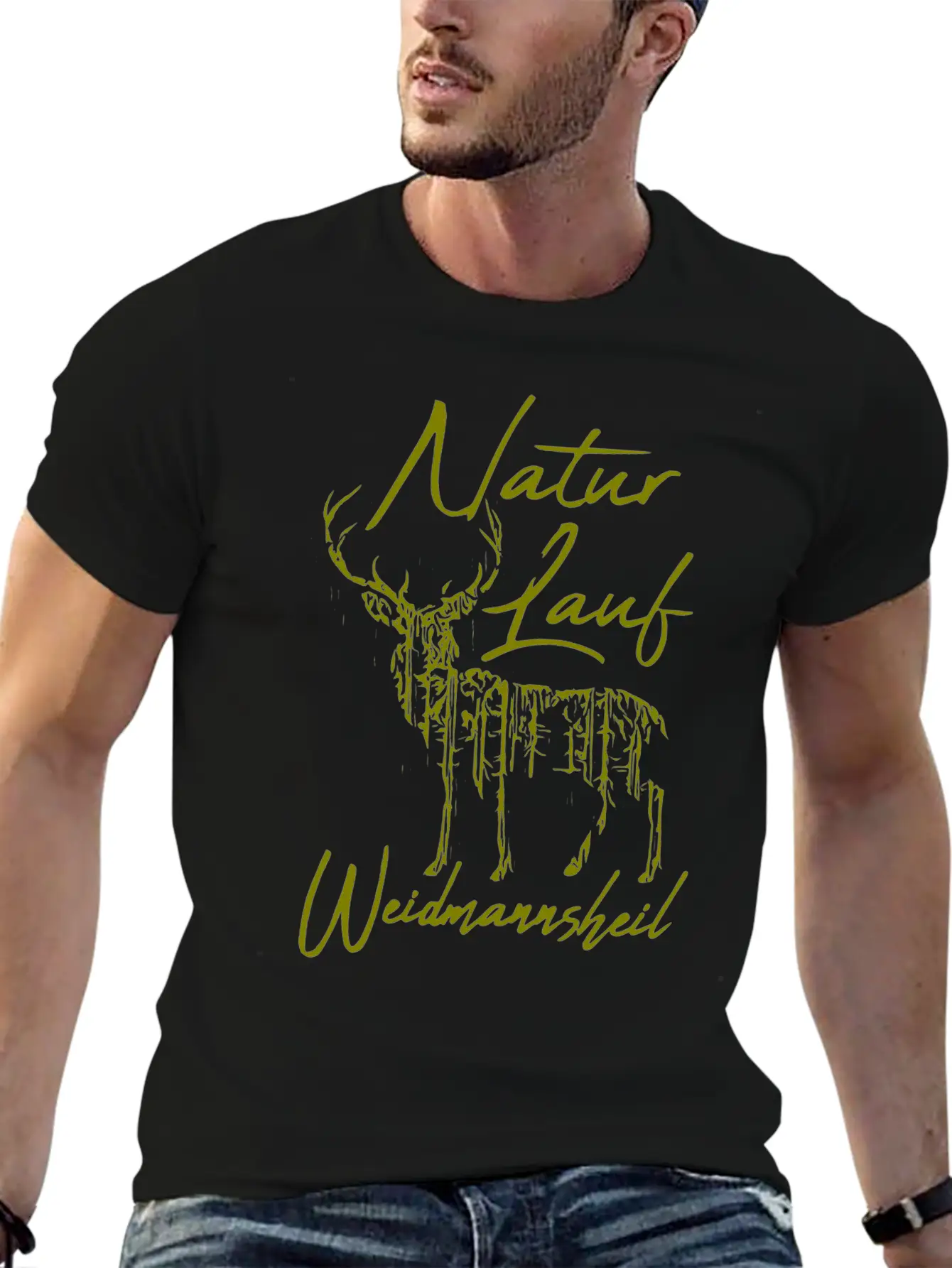 2reborn Natur Lauf Jaeger Weidmannsheil Reh Rehboc Basic Graphic T-Shirt – Daily Comfort In Soft Cotton