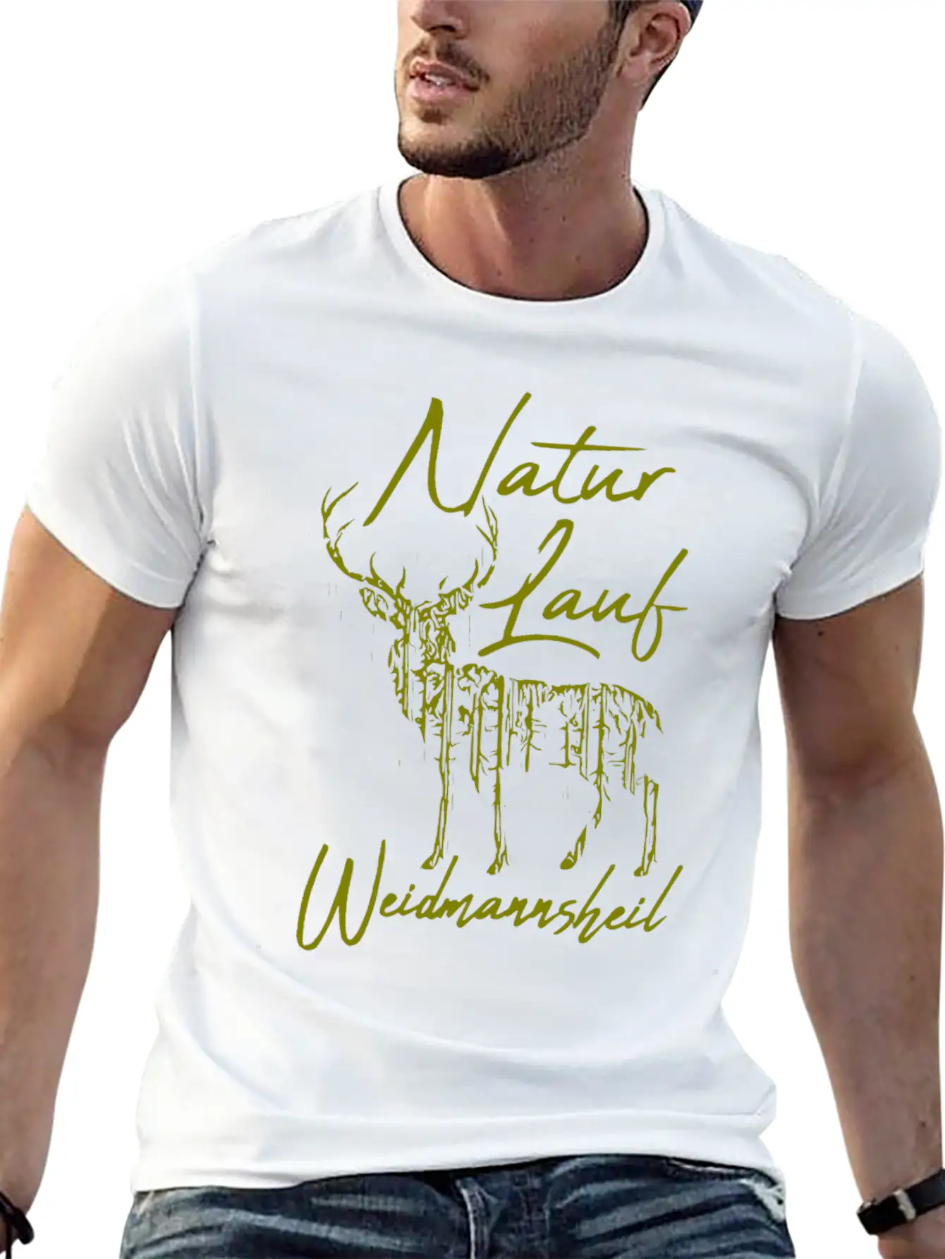2reborn Natur Lauf Jaeger Weidmannsheil Reh Rehboc Basic Graphic T-Shirt – Daily Comfort In Soft Cotton
