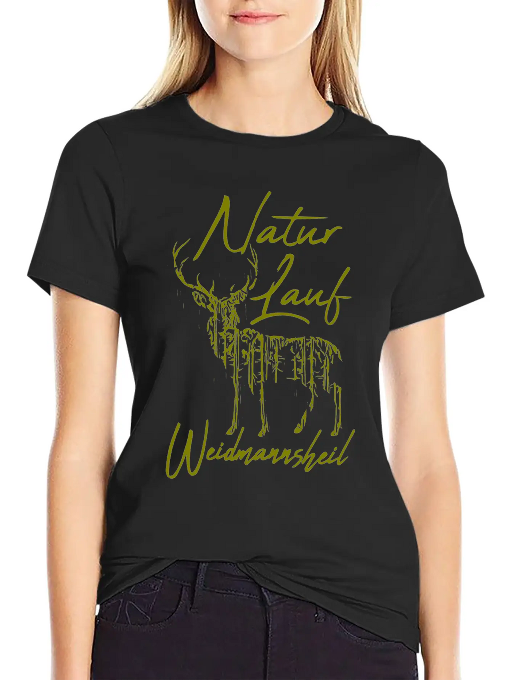 2reborn Natur Lauf Jaeger Weidmannsheil Reh Rehboc Basic Graphic T-Shirt – Daily Comfort In Soft Cotton