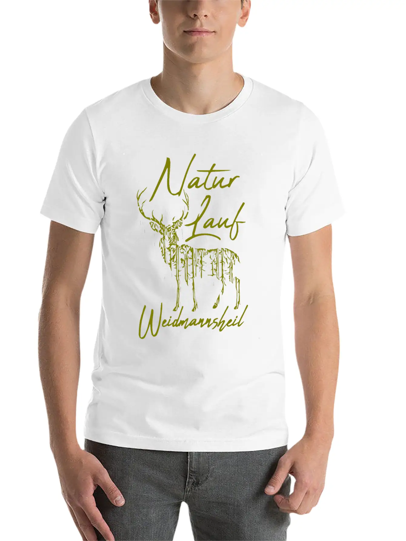 2reborn Natur Lauf Jaeger Weidmannsheil Reh Rehboc Basic Graphic T-Shirt – Daily Comfort In Soft Cotton