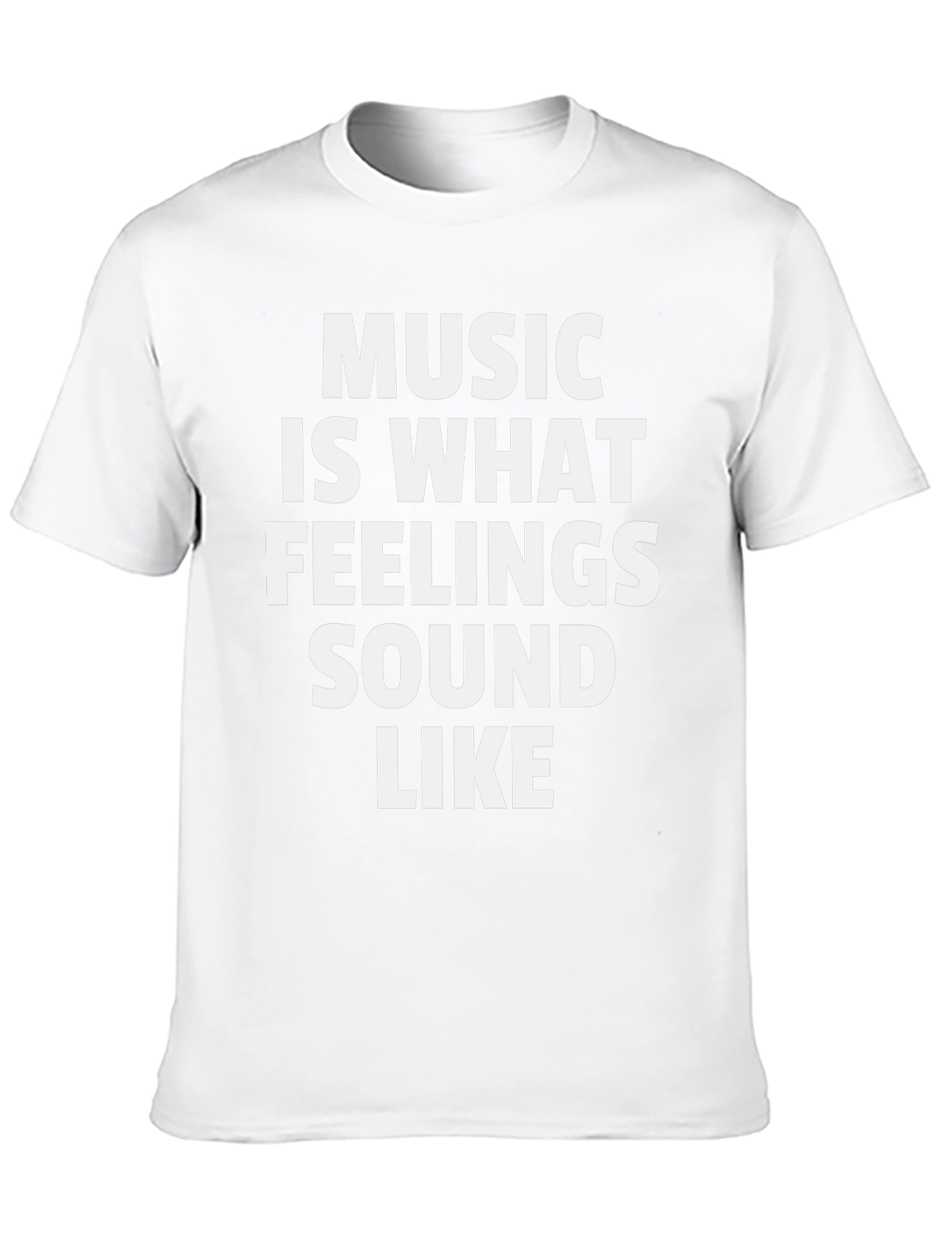 Music Is What Feelings Sound Like - Black T-Shirt