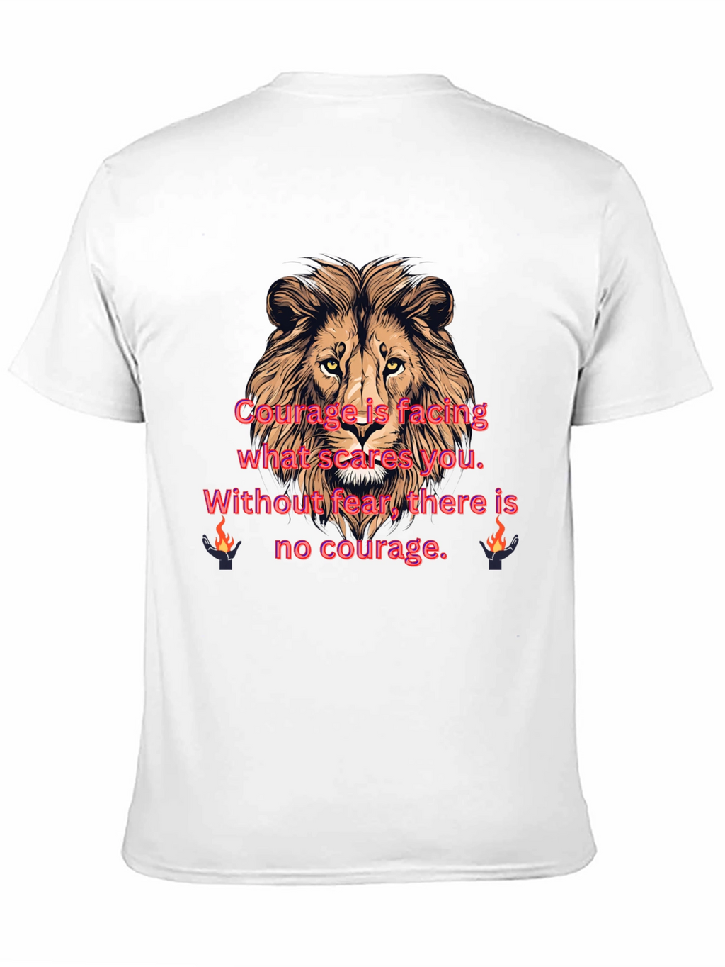 Lion Courage Graphic Tee - Motivational T-Shirt