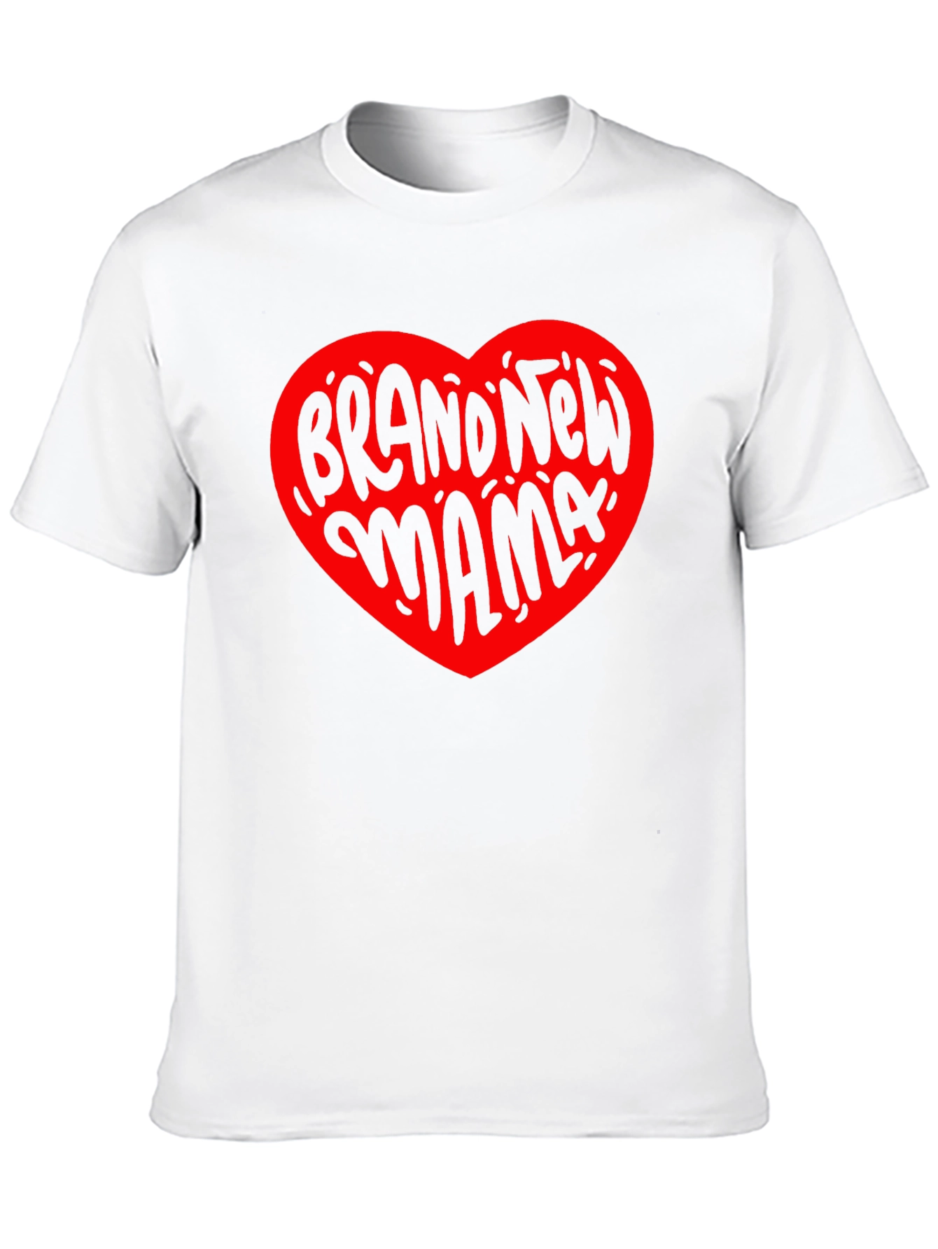Brand New Mama Heart Graphic Tee - Black