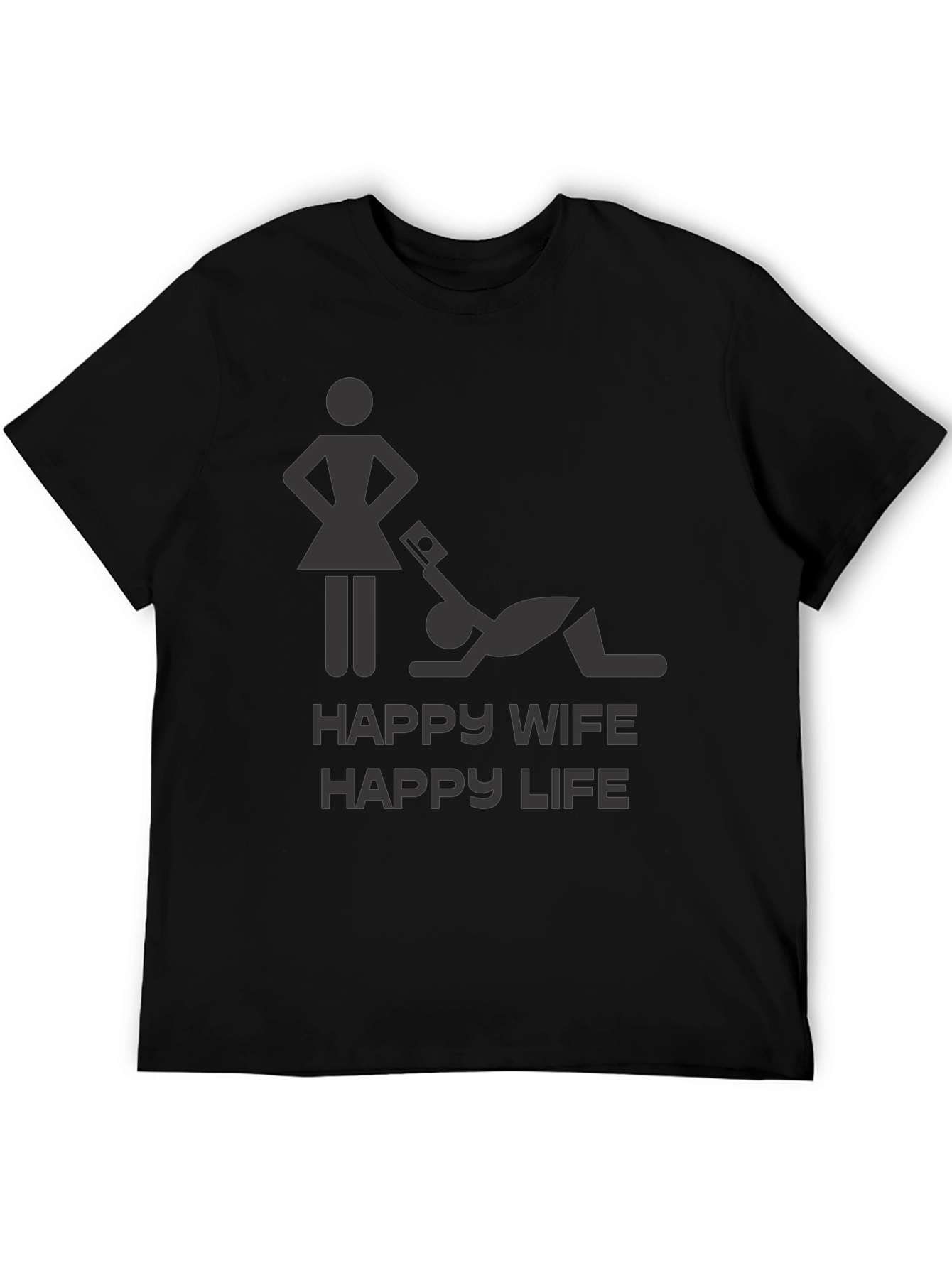 Happy Wife Happy Life Graphic Novelty T-Shirt