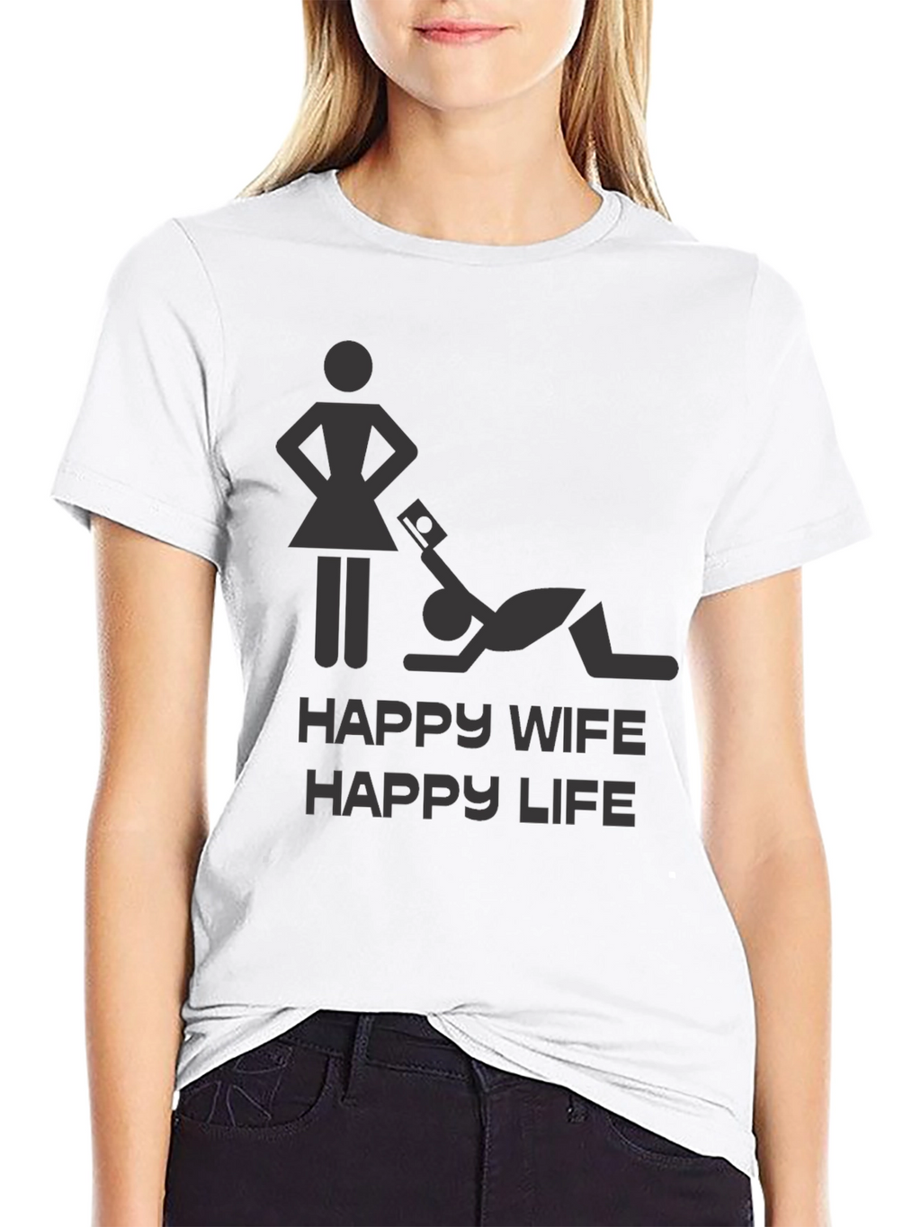 Happy Wife Happy Life Graphic Novelty T-Shirt