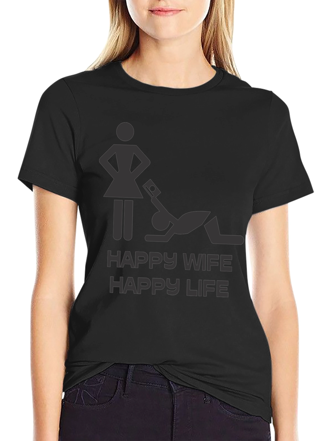 Happy Wife Happy Life Graphic Novelty T-Shirt