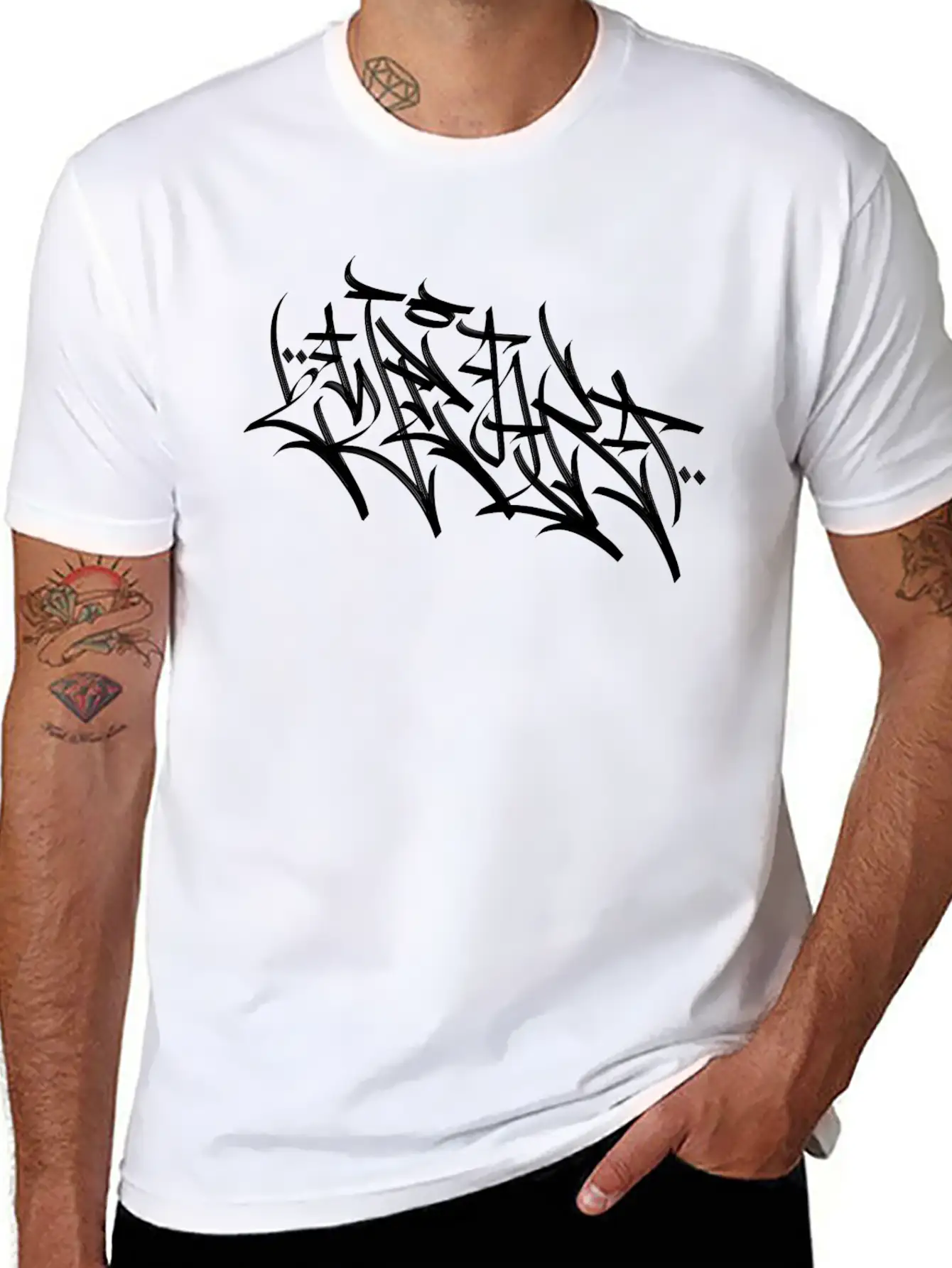 2wear Calli Graffiti Tag Style Unisex Casual T-Shirt – Clean Design For Daily Comfort