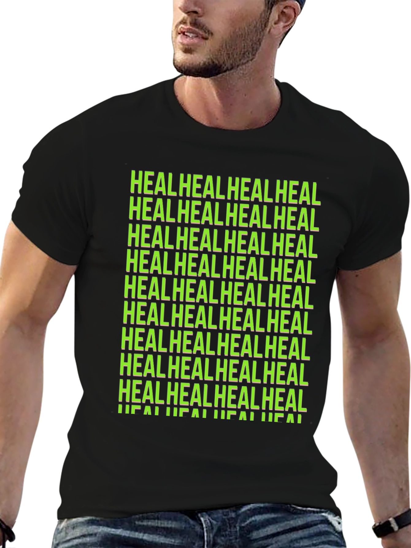Heal Graphic Tee - Black Unisex T-Shirt