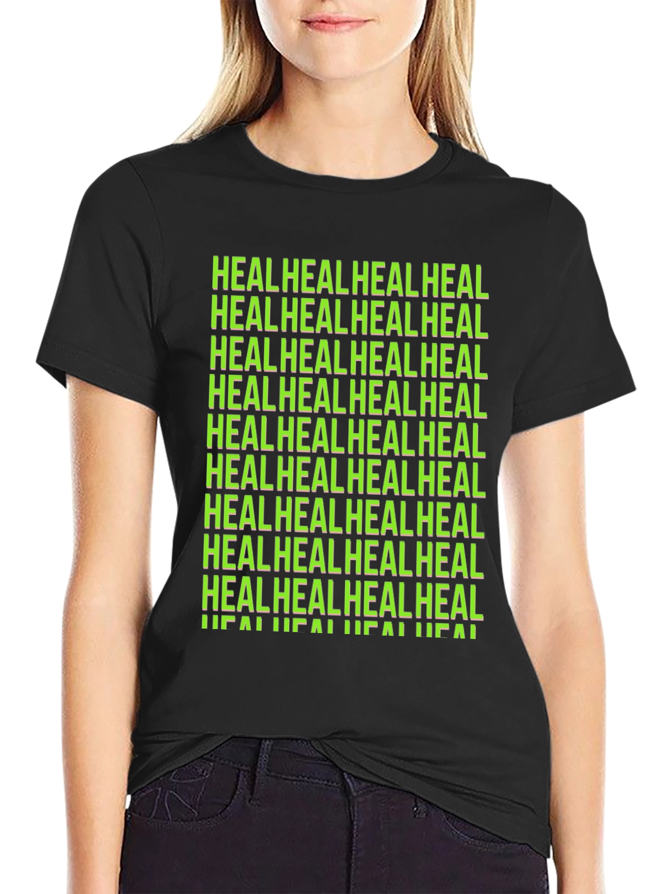 Heal Graphic Tee - Black Unisex T-Shirt