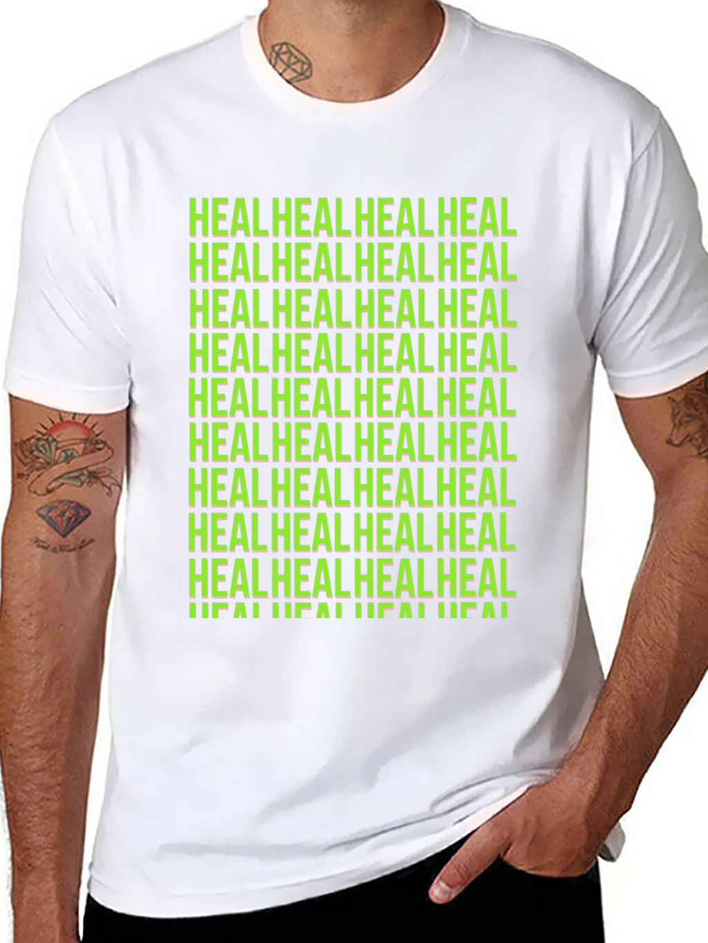 Heal Graphic Tee - Black Unisex T-Shirt