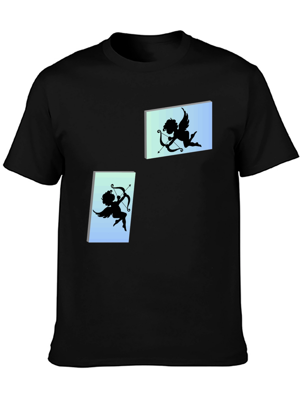Cupid Graphic Tee - Black Cotton T-Shirt
