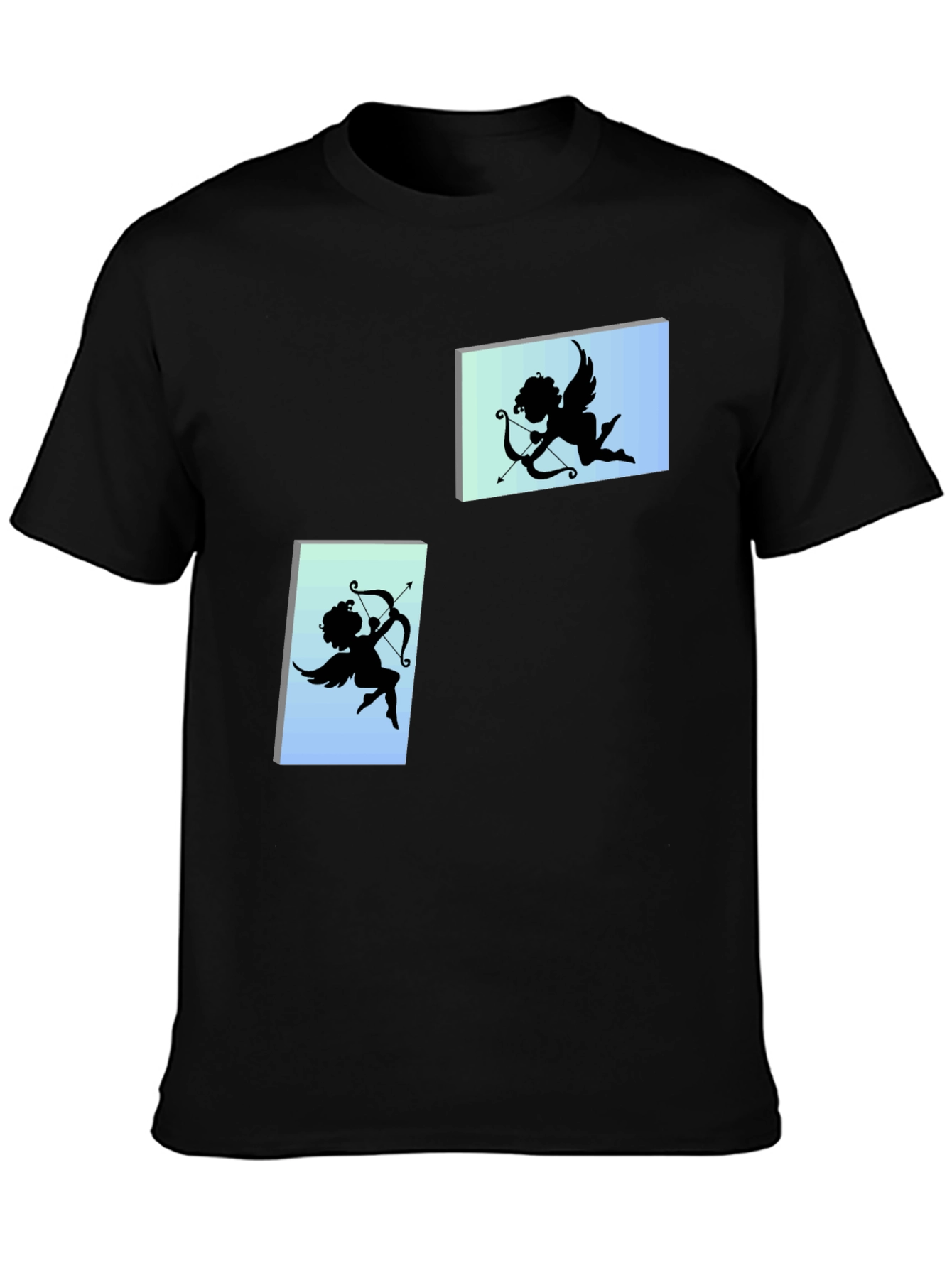 Cupid Graphic Tee - Black Cotton T-Shirt