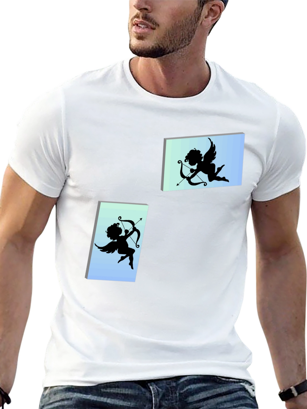 Cupid Graphic Tee - Black Cotton T-Shirt
