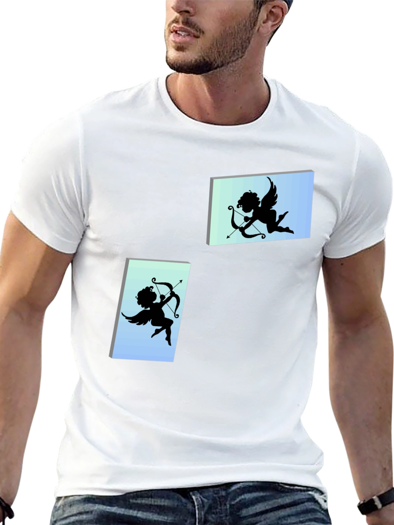 Cupid Graphic Tee - Black Cotton T-Shirt