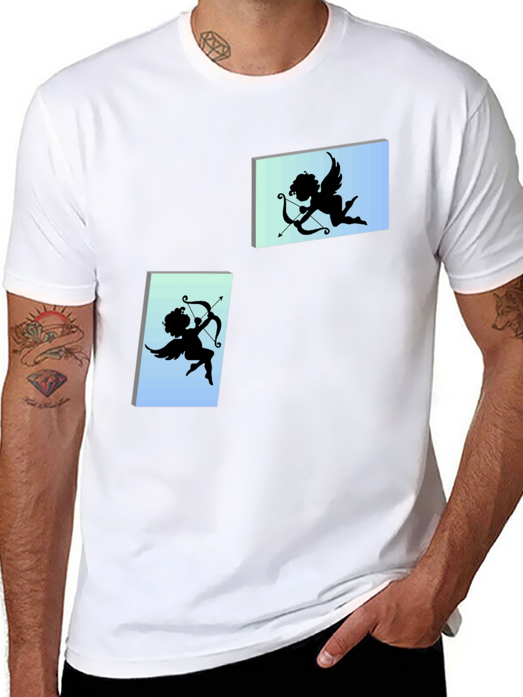 Cupid Graphic Tee - Black Cotton T-Shirt