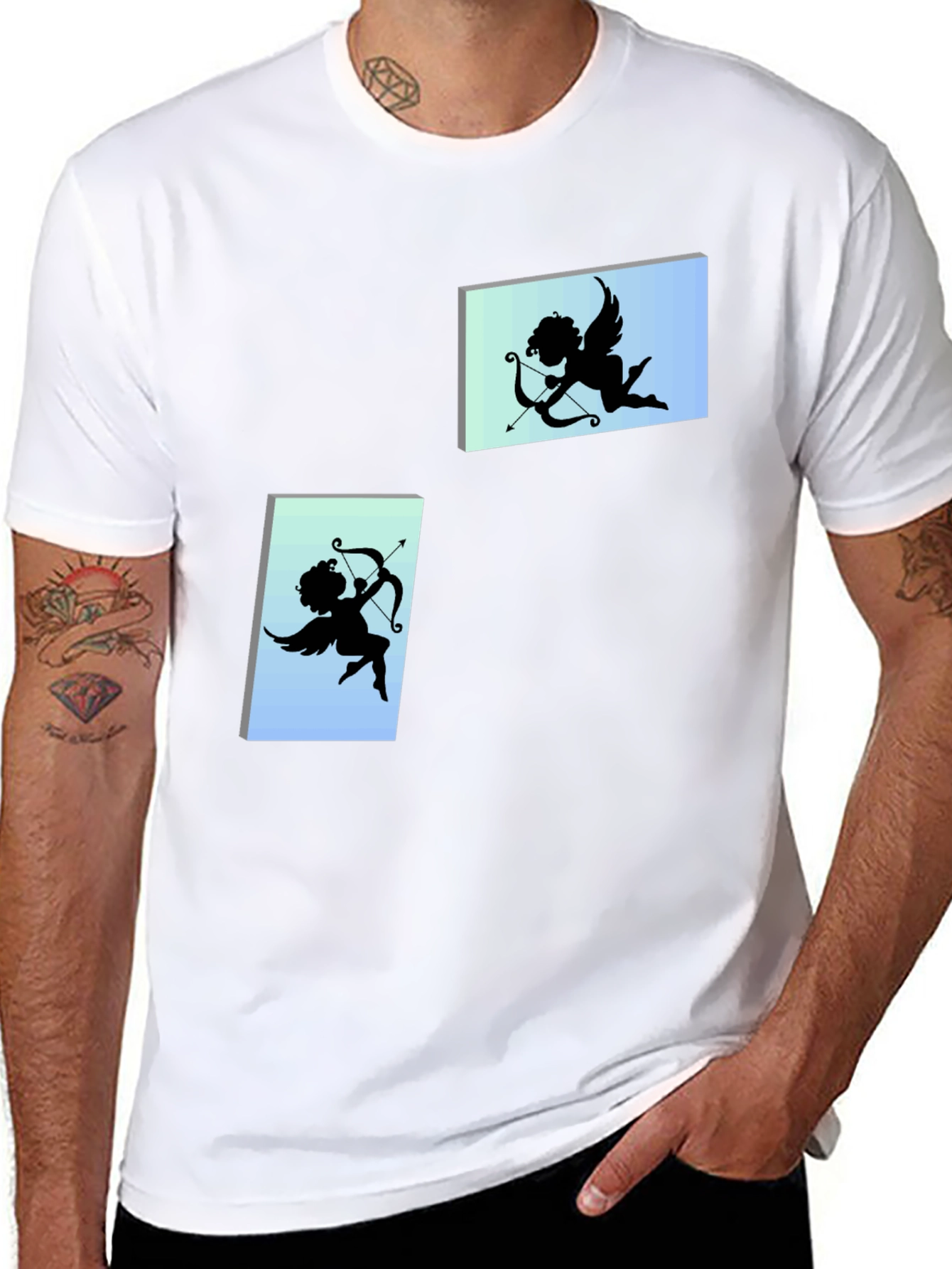 Cupid Graphic Tee - Black Cotton T-Shirt